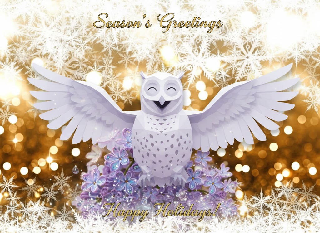 Бесплатная открытка Золотая сова из Роблокс