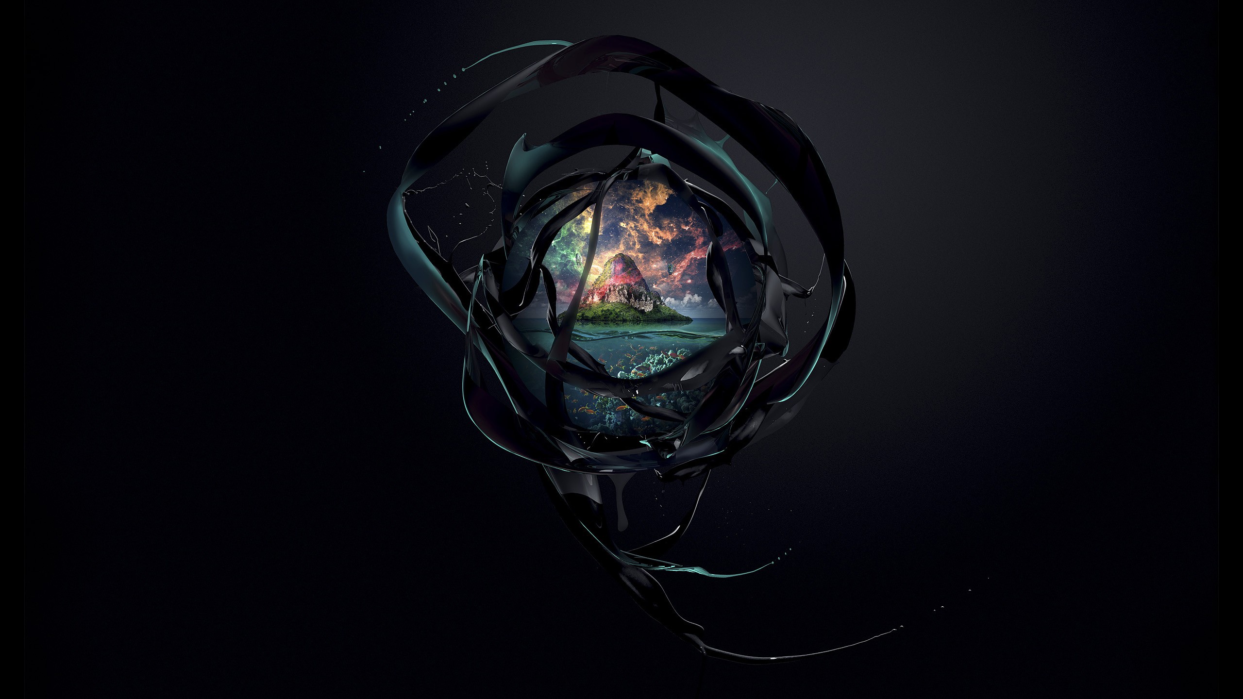 Wallpapers artstation space sphere on the desktop