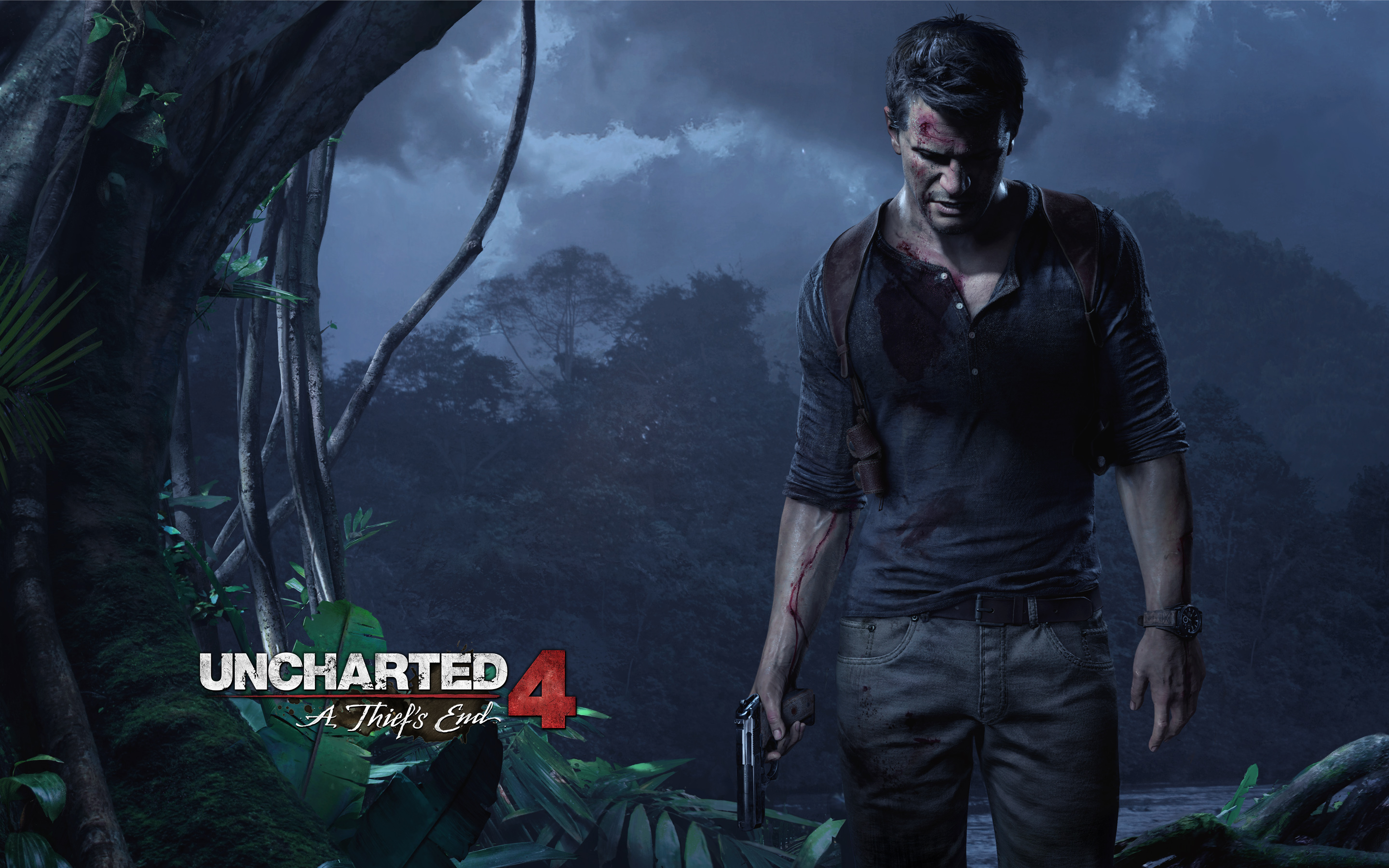 Обои пистолет мужчина uncharted 4 на рабочий стол