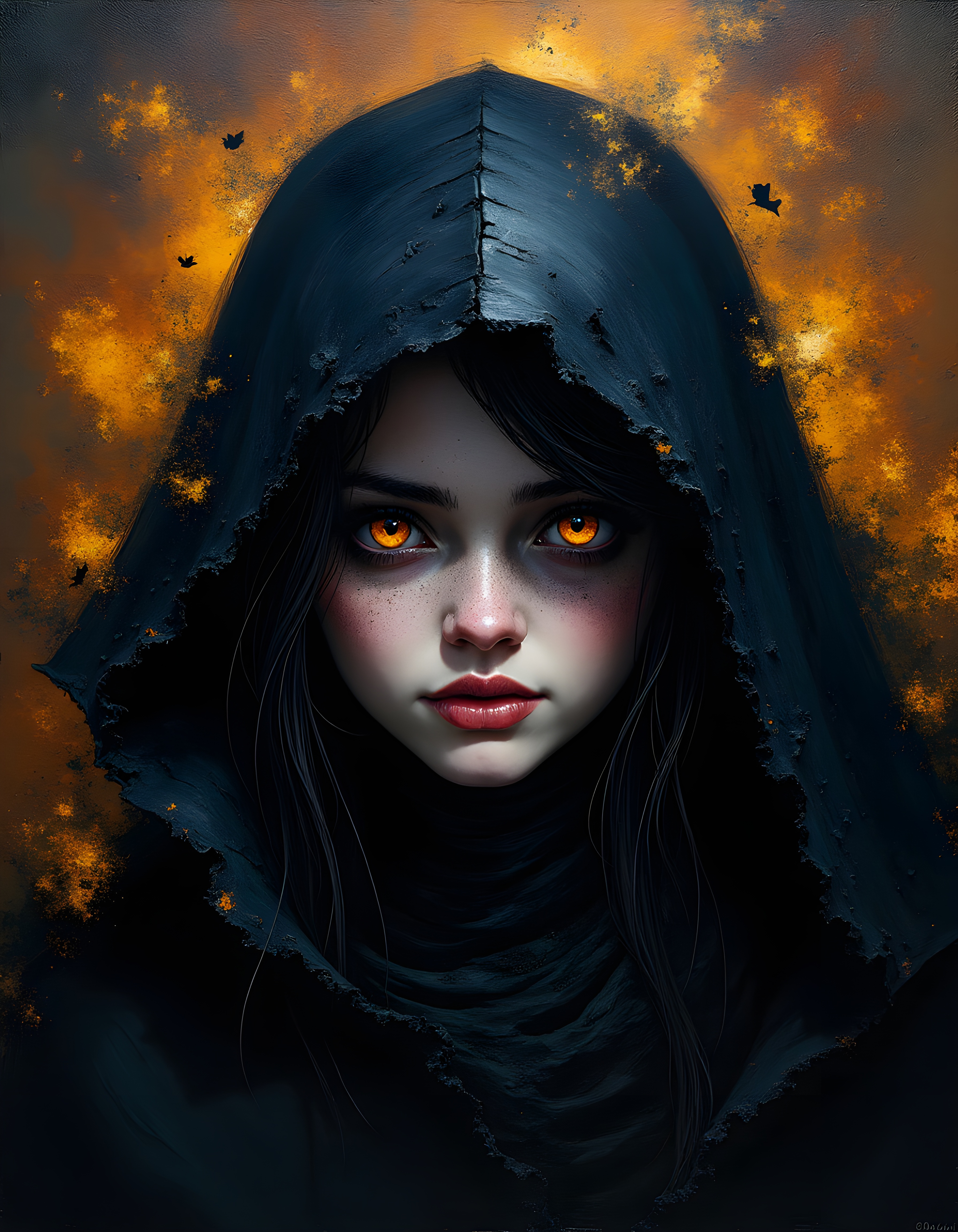 The dark sorceress in the hood