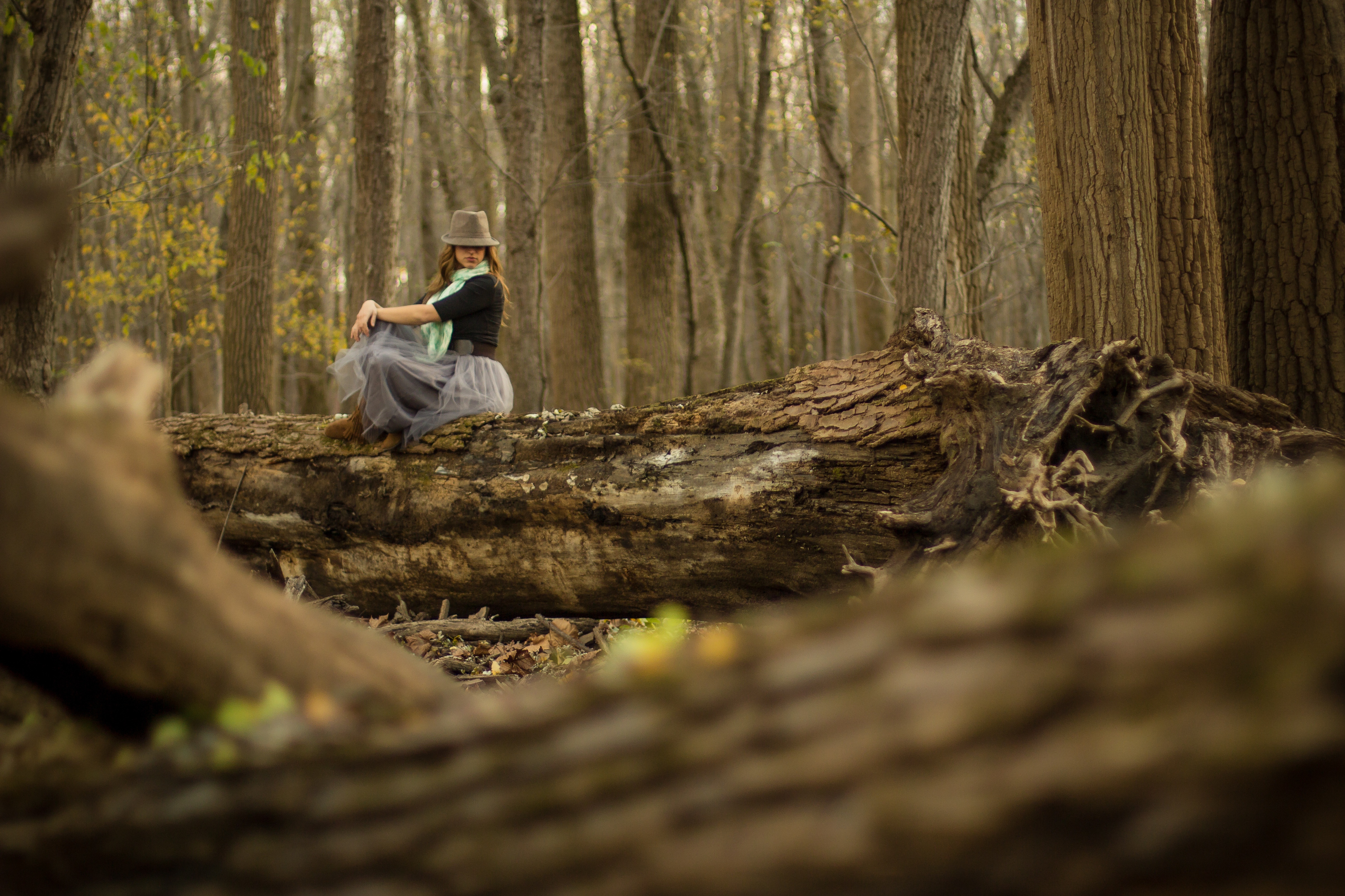 Wallpapers model woman branch natural environment on the desktop