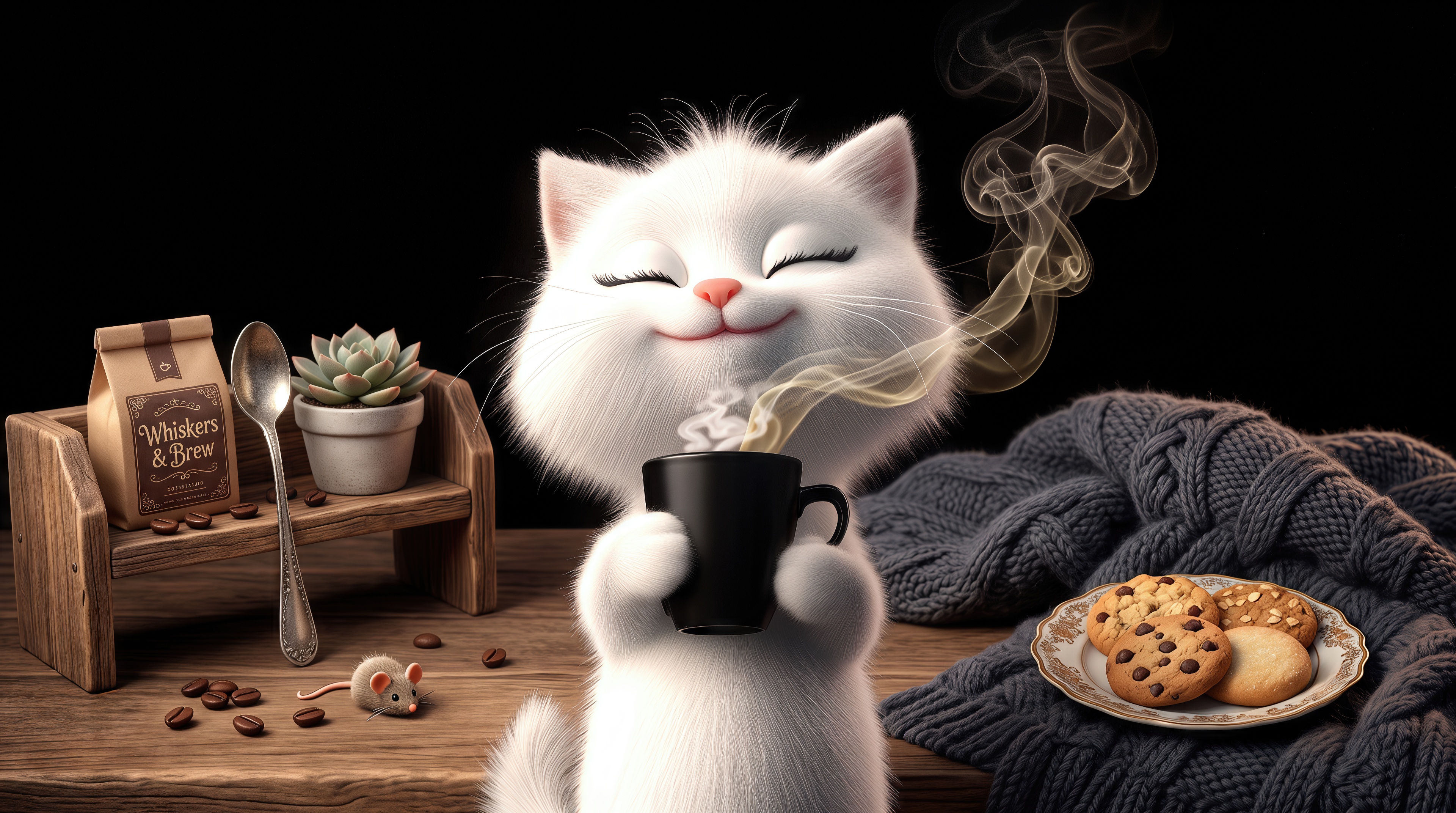 Wallpapers cat kitten kitty on the desktop