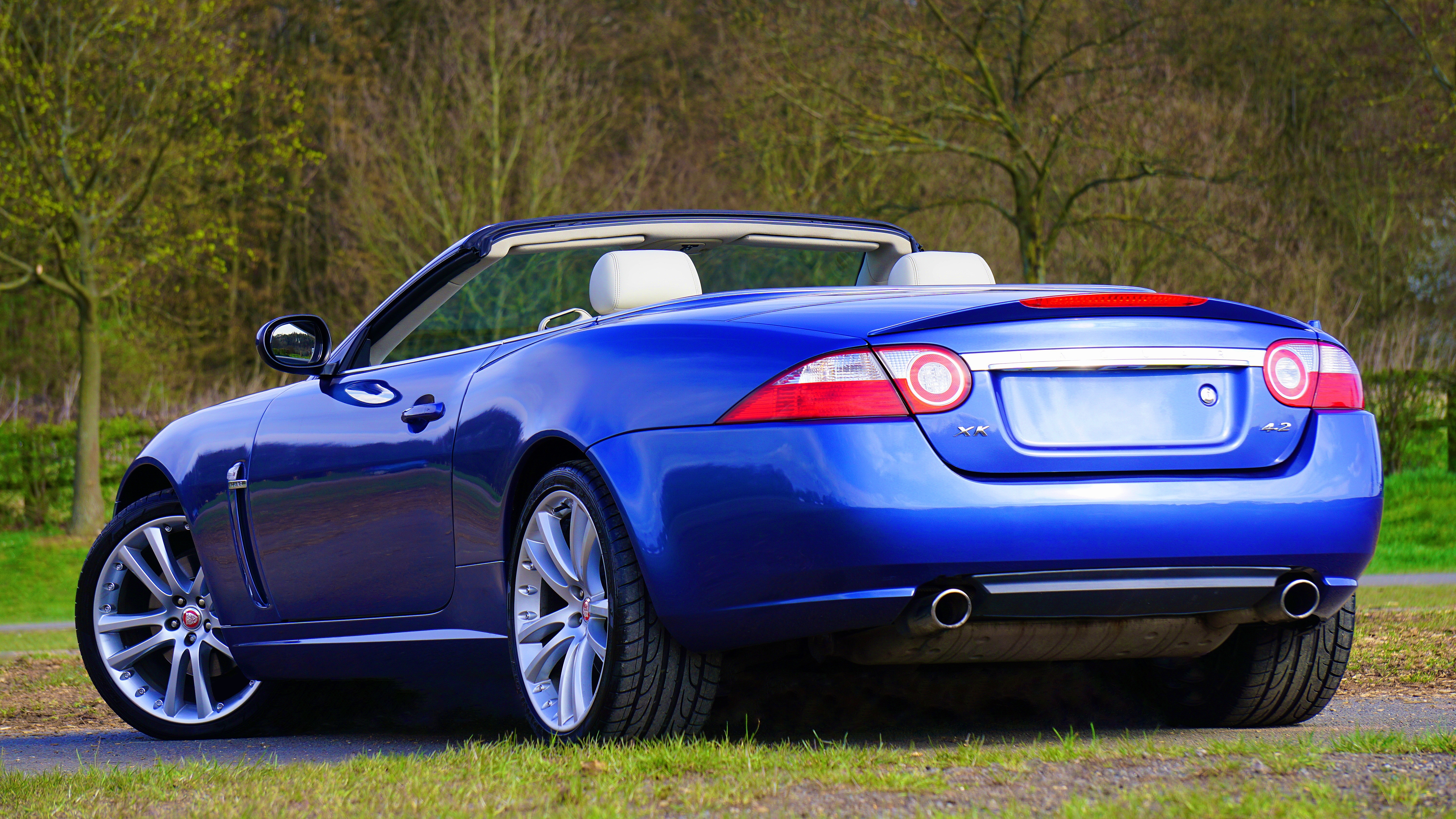 Wallpapers Jaguar XK Convertible sport blue on the desktop