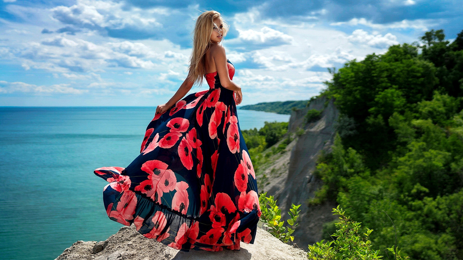 Free photo A girl and a dress