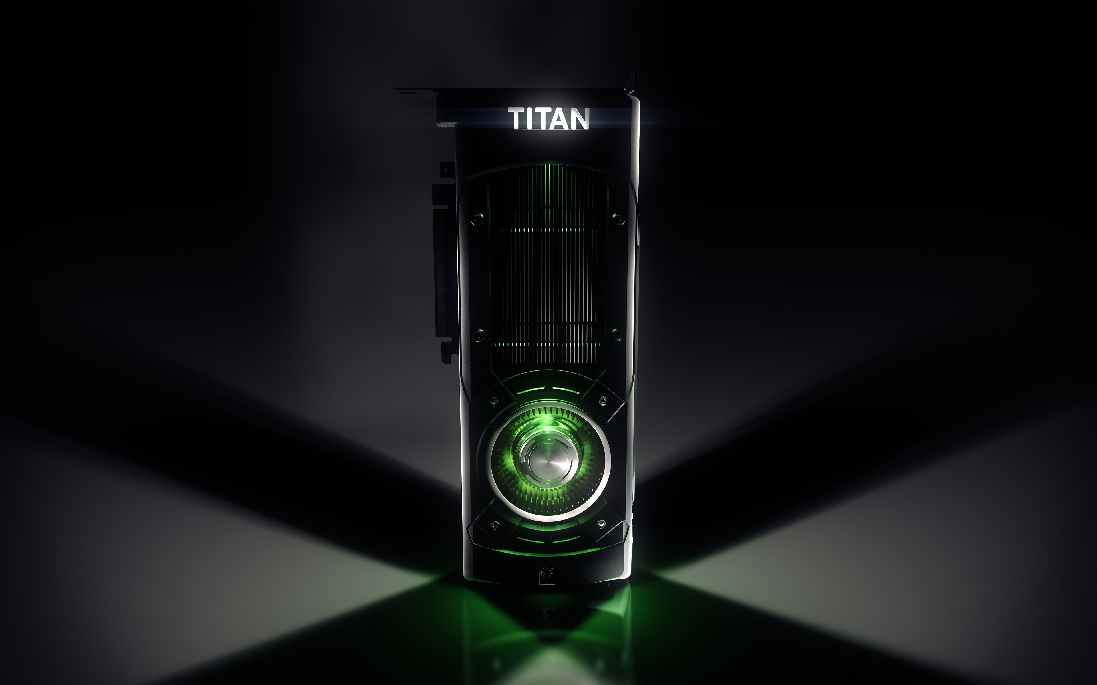 Wallpapers green titan Nvidia on the desktop