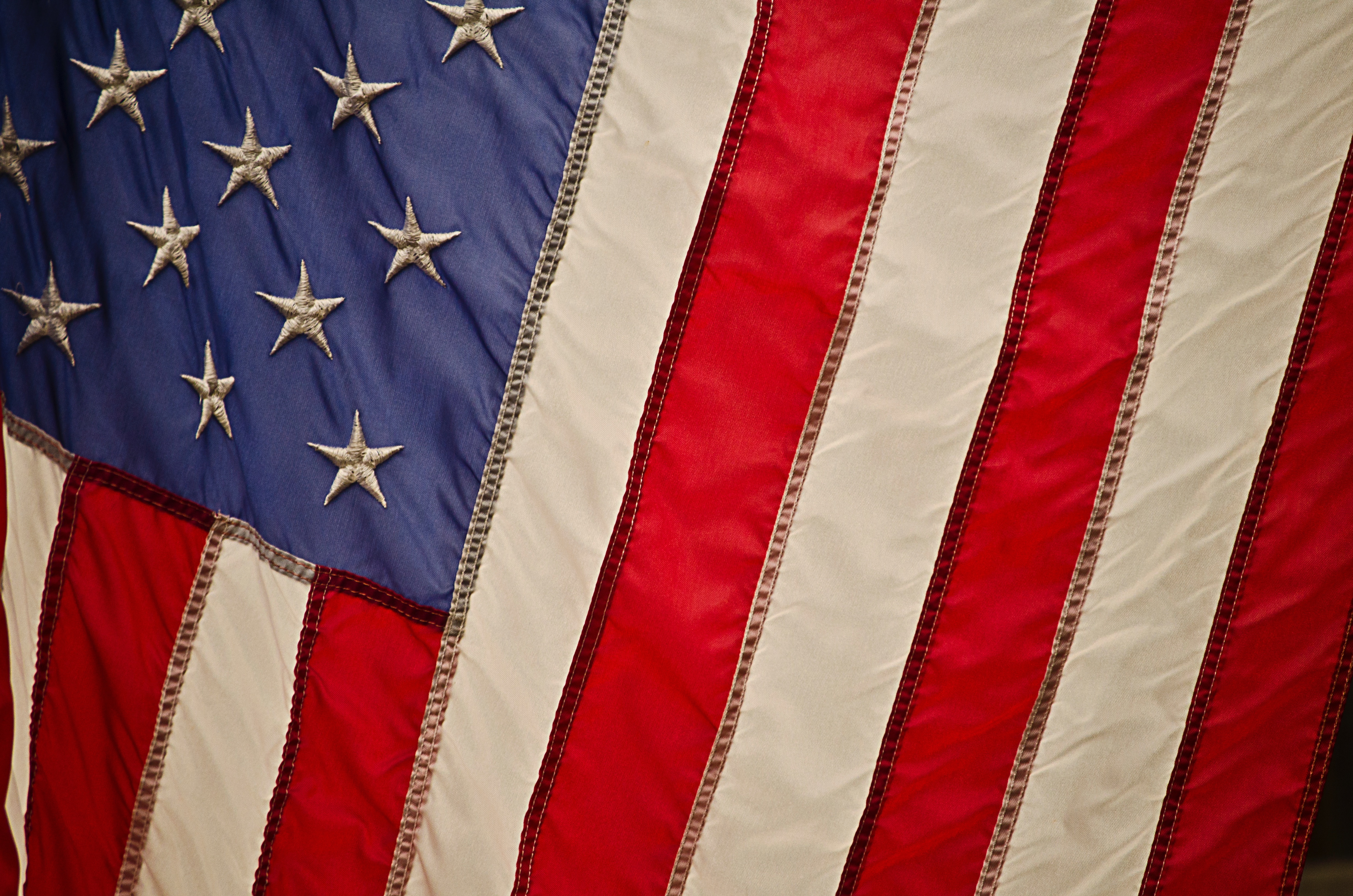 Free photo A cloth American flag