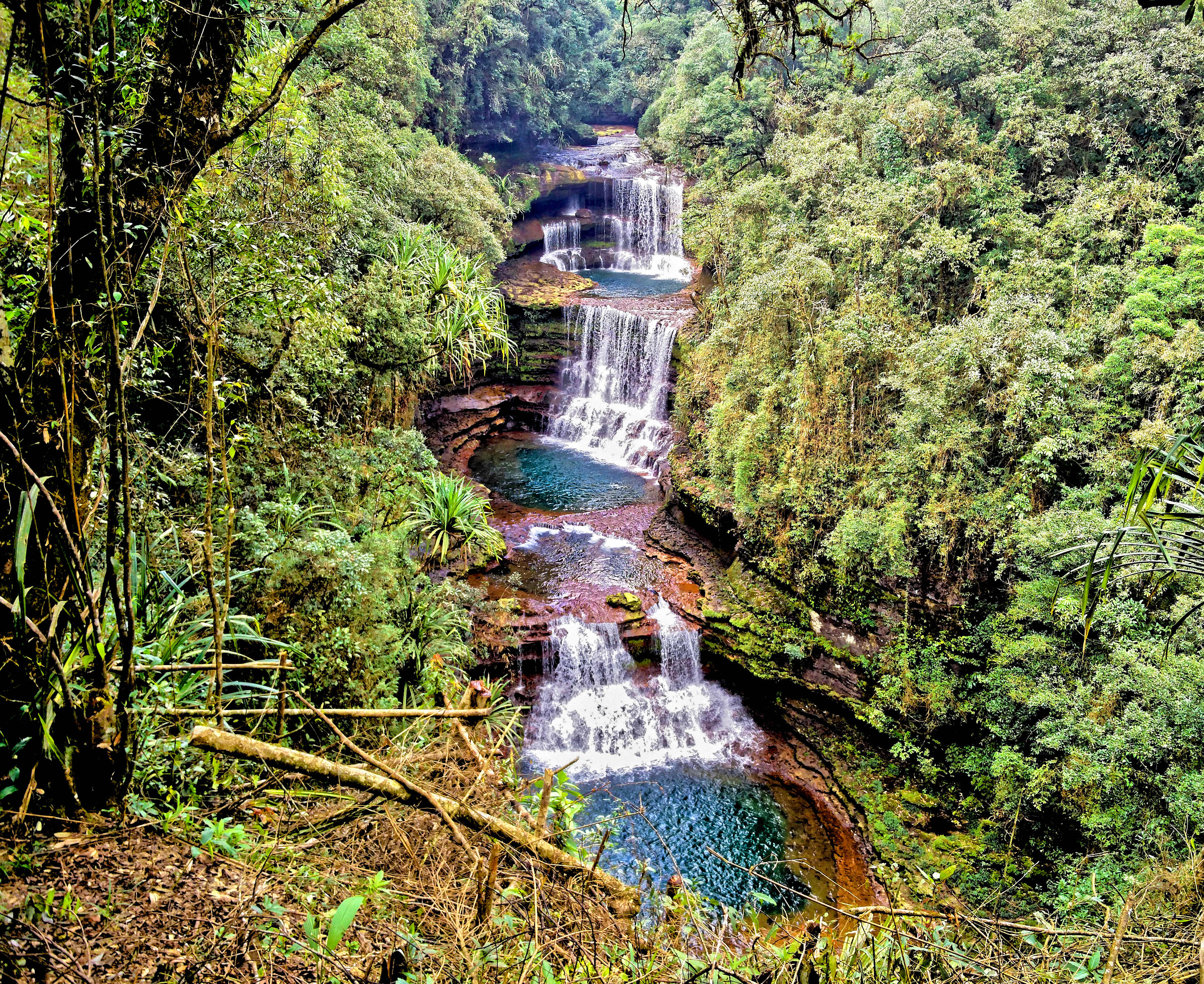 Wallpapers Wei Sawdong falls Meghalaya India on the desktop