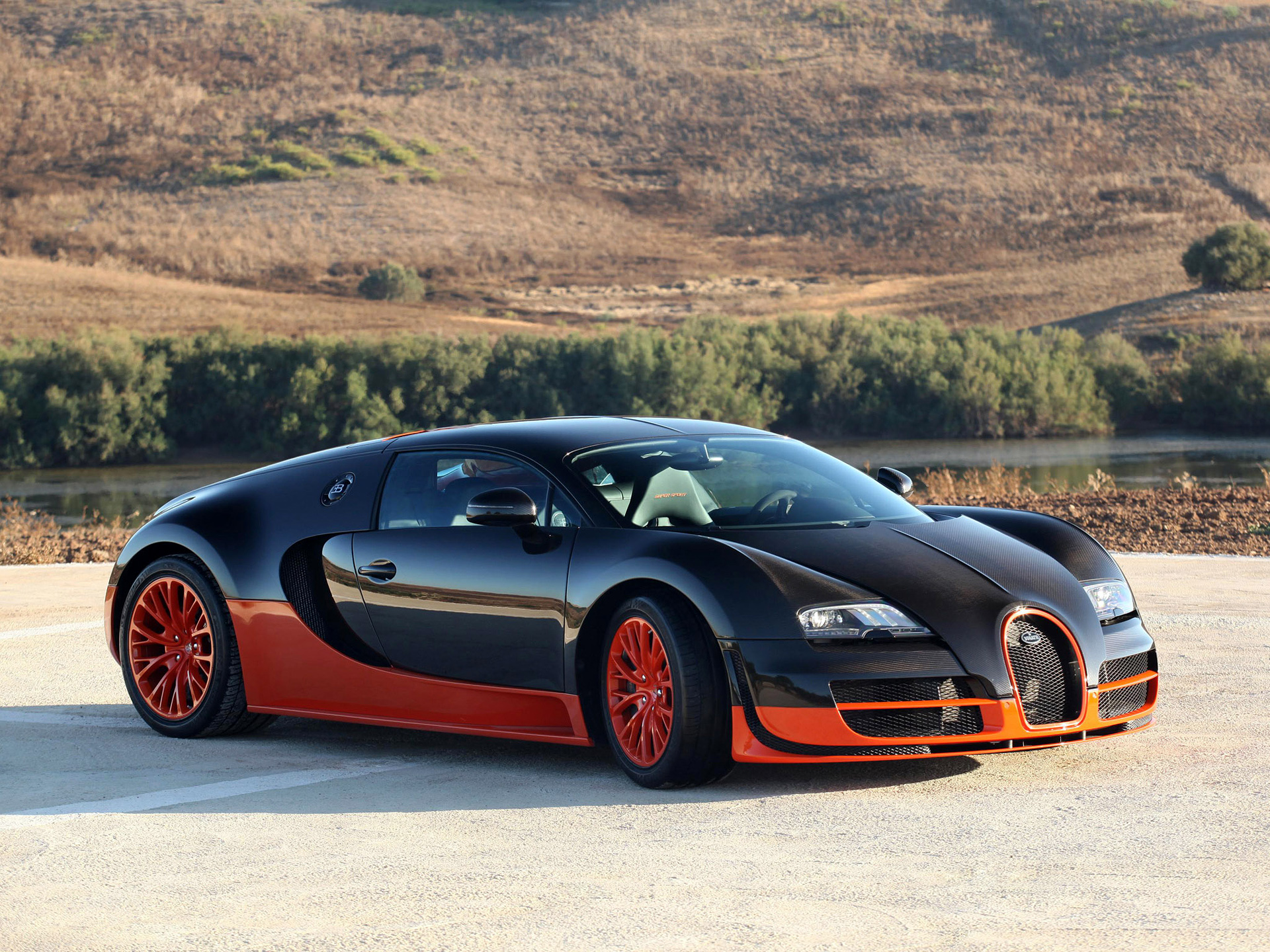 Бесплатное фото Bugatti Veyron на рабочий стол