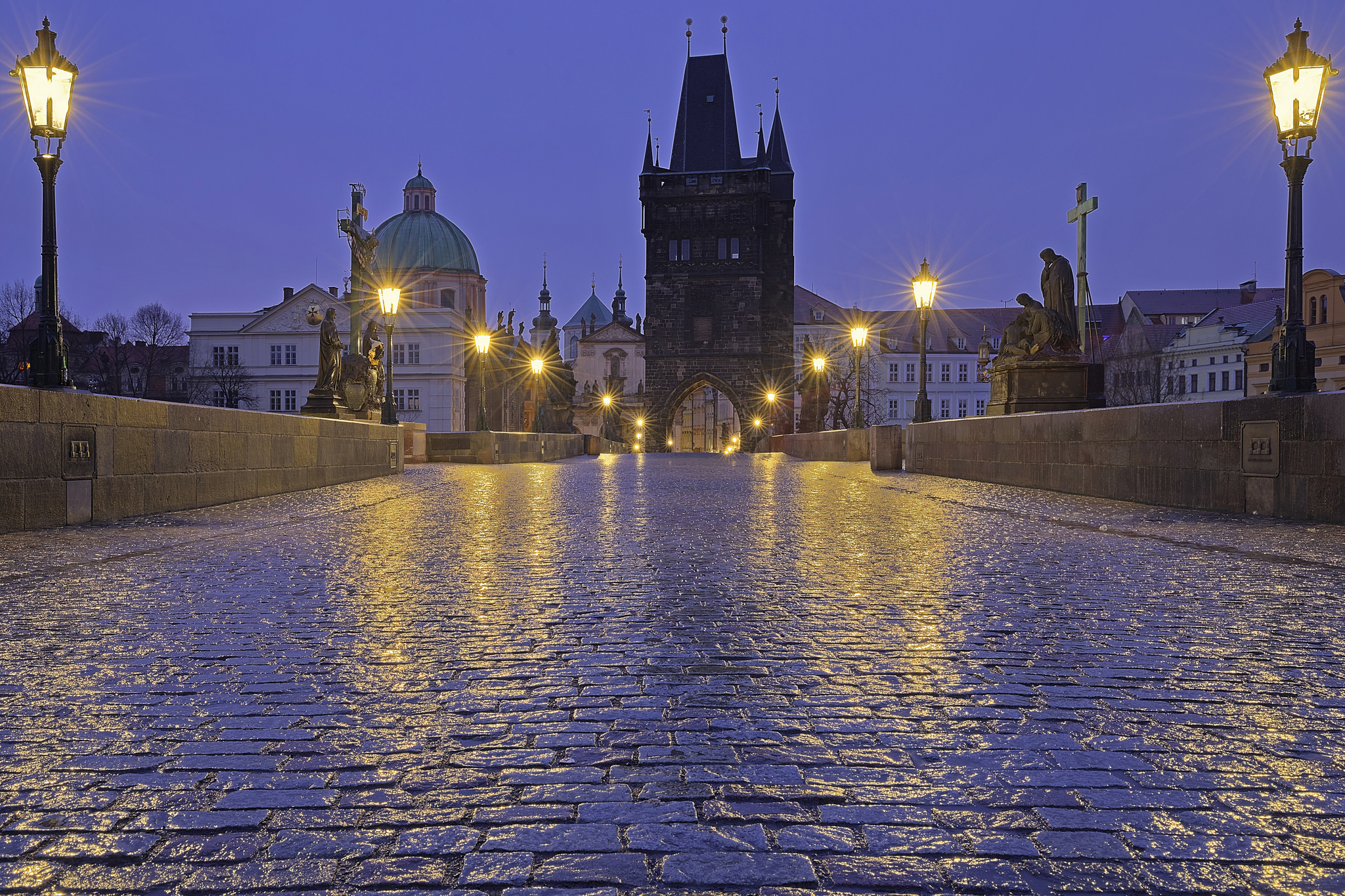 Wallpapers lights Prague illumination on the desktop