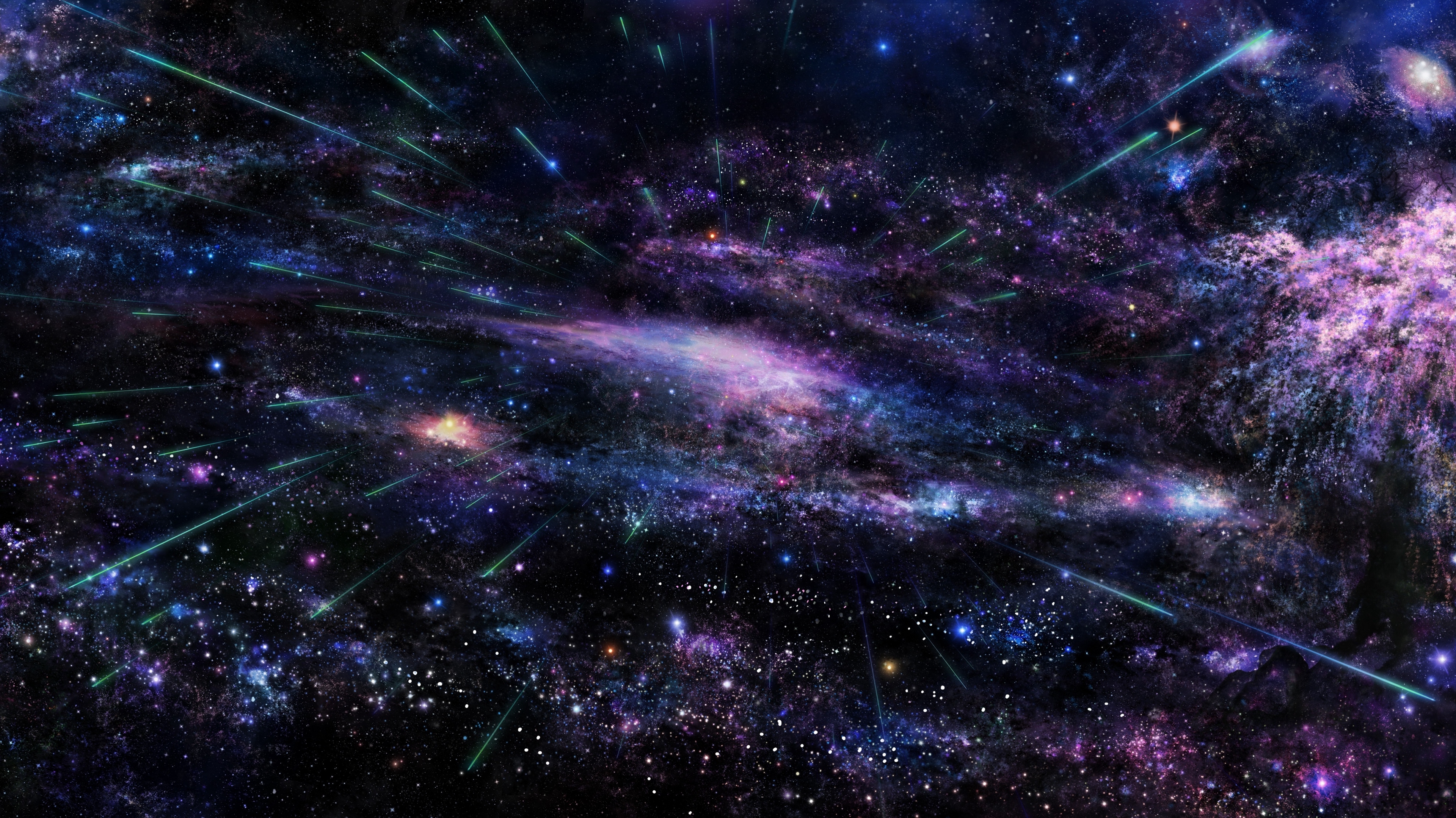 Free photo Beautiful space dust in purple color