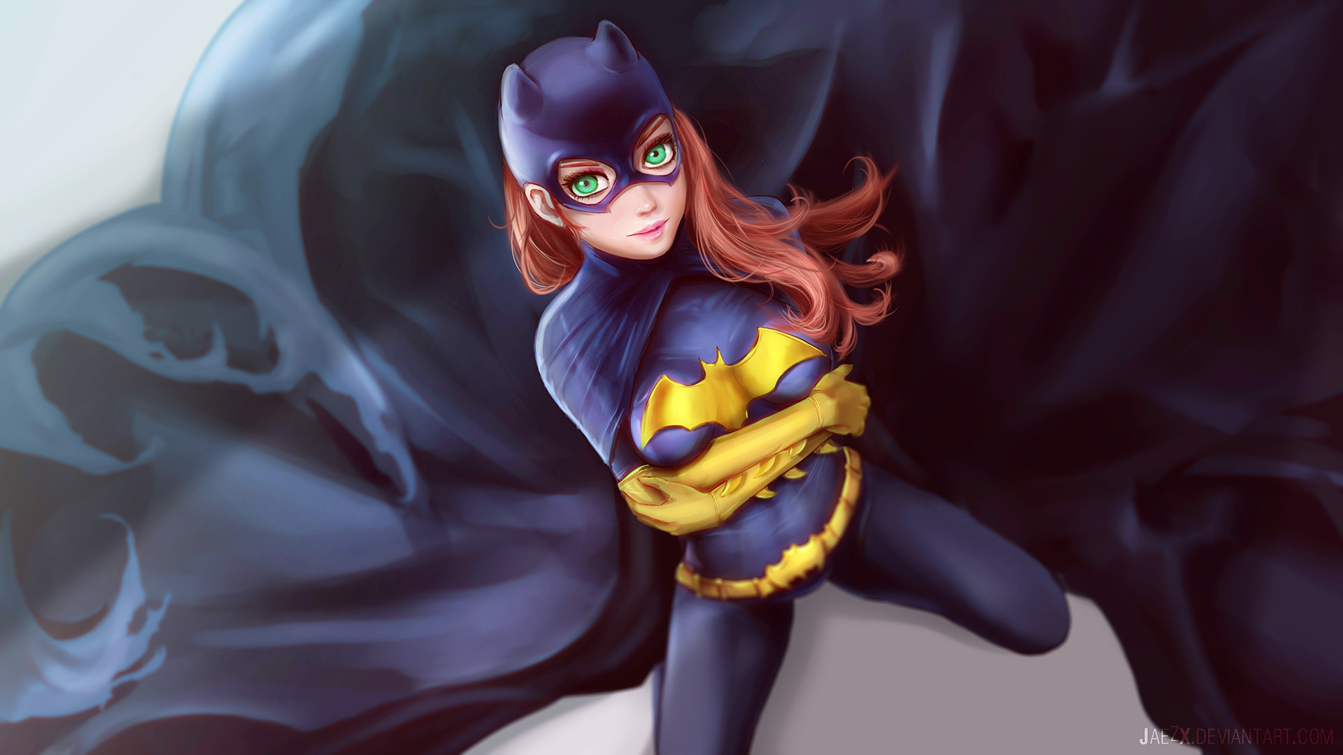 Wallpapers Wallpaper Batgirl cape mask on the desktop