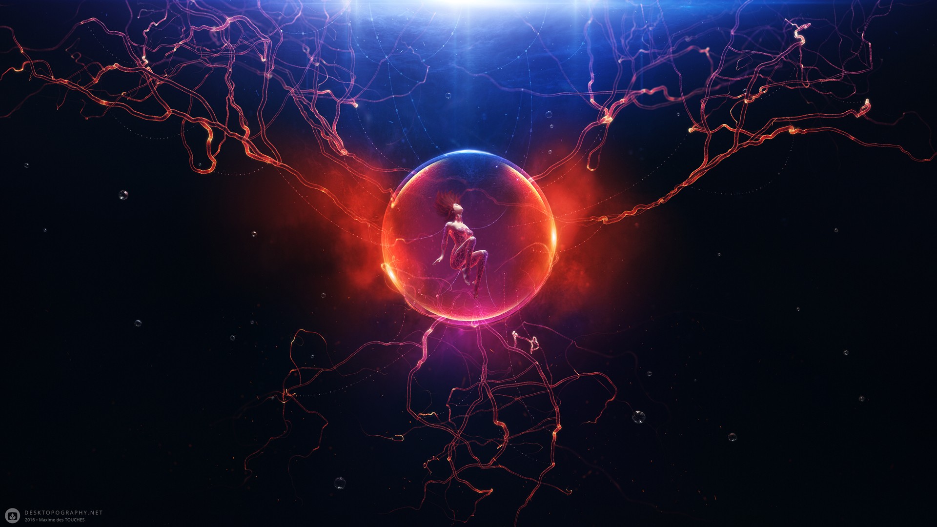 Обои цифровое искусство космос туманность на рабочий стол