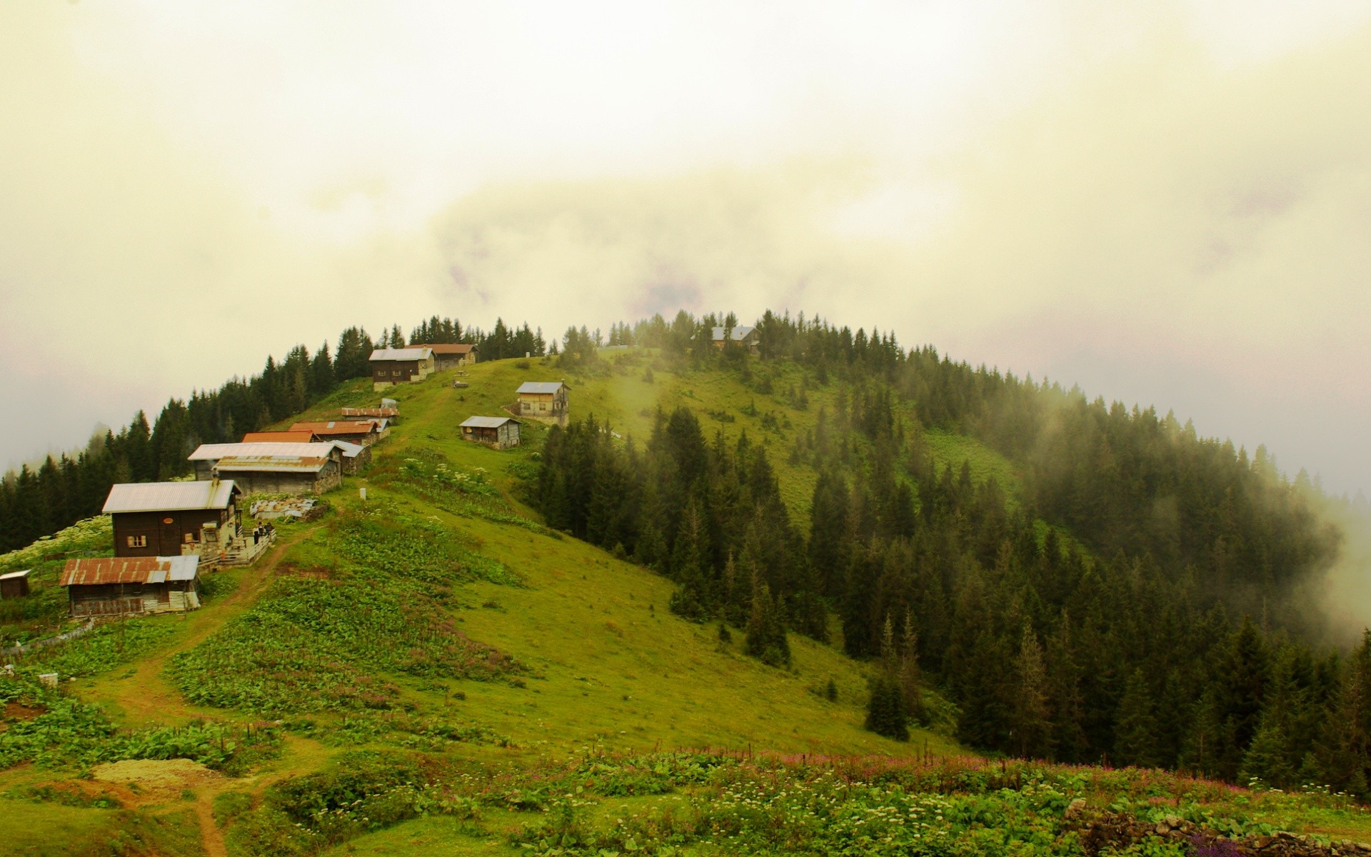 Деревня на горе