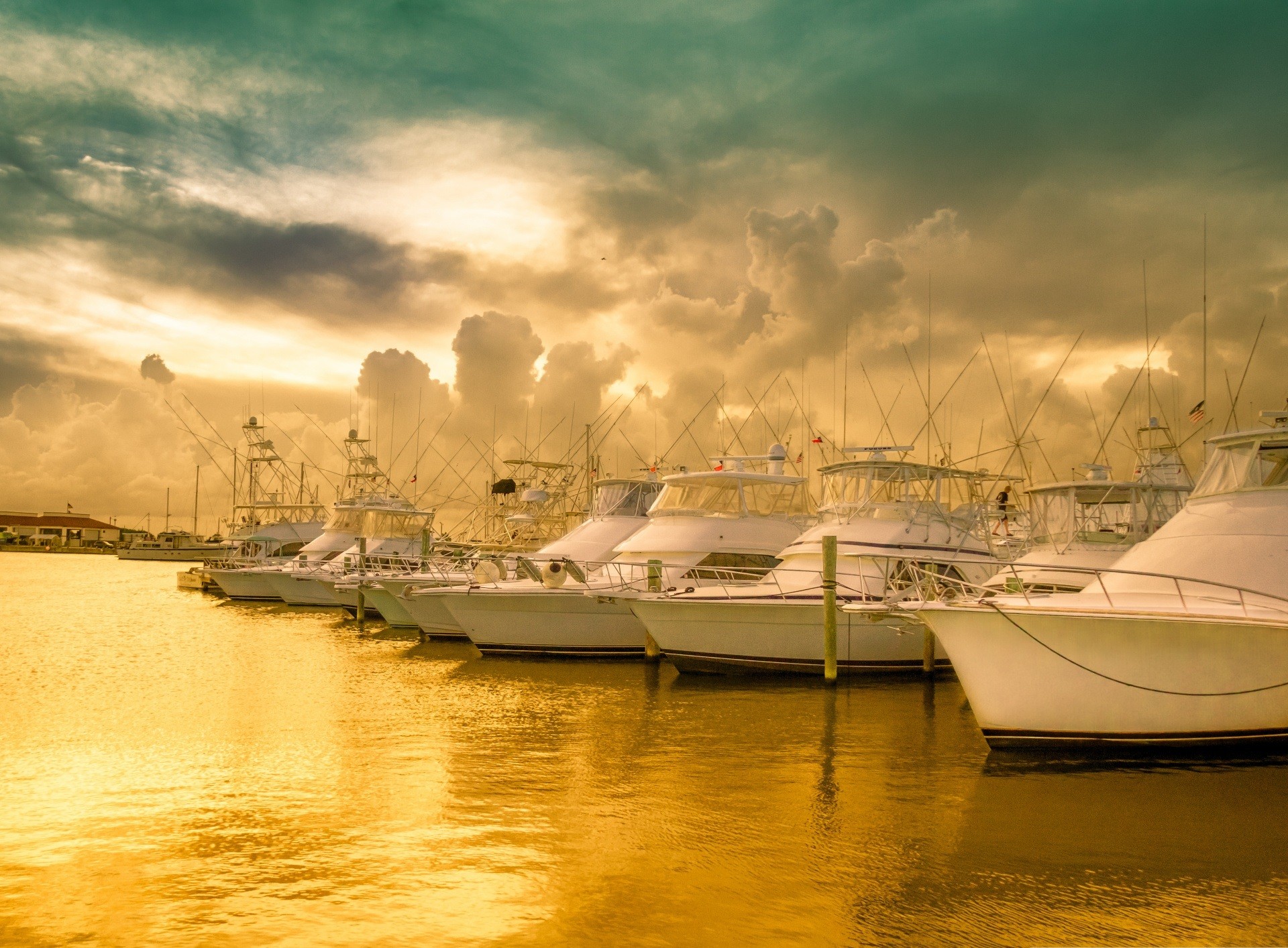 Wallpapers ship boat sunset on the desktop