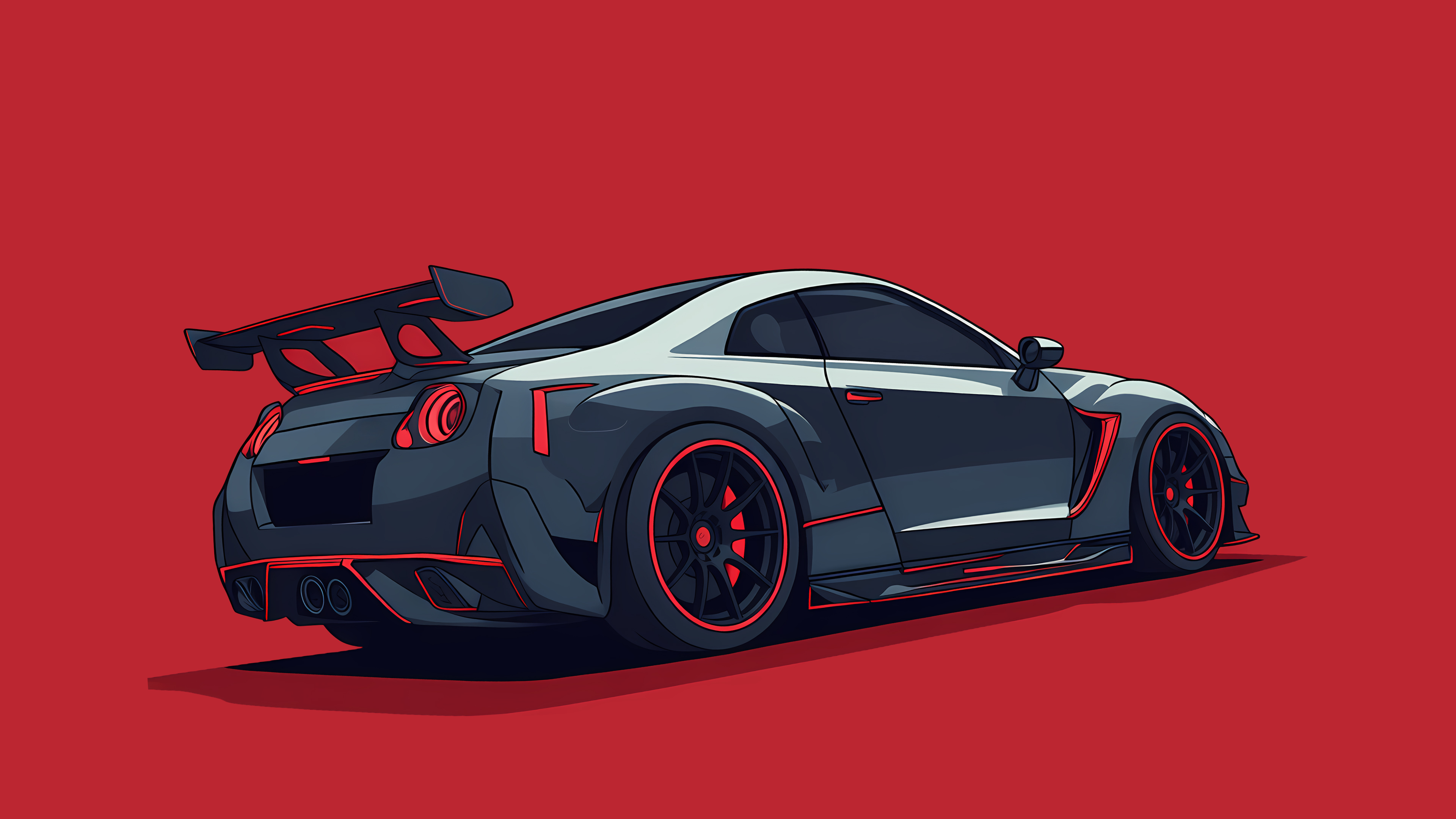 Бесплатное фото Иллюстрация спортивного автомобиля