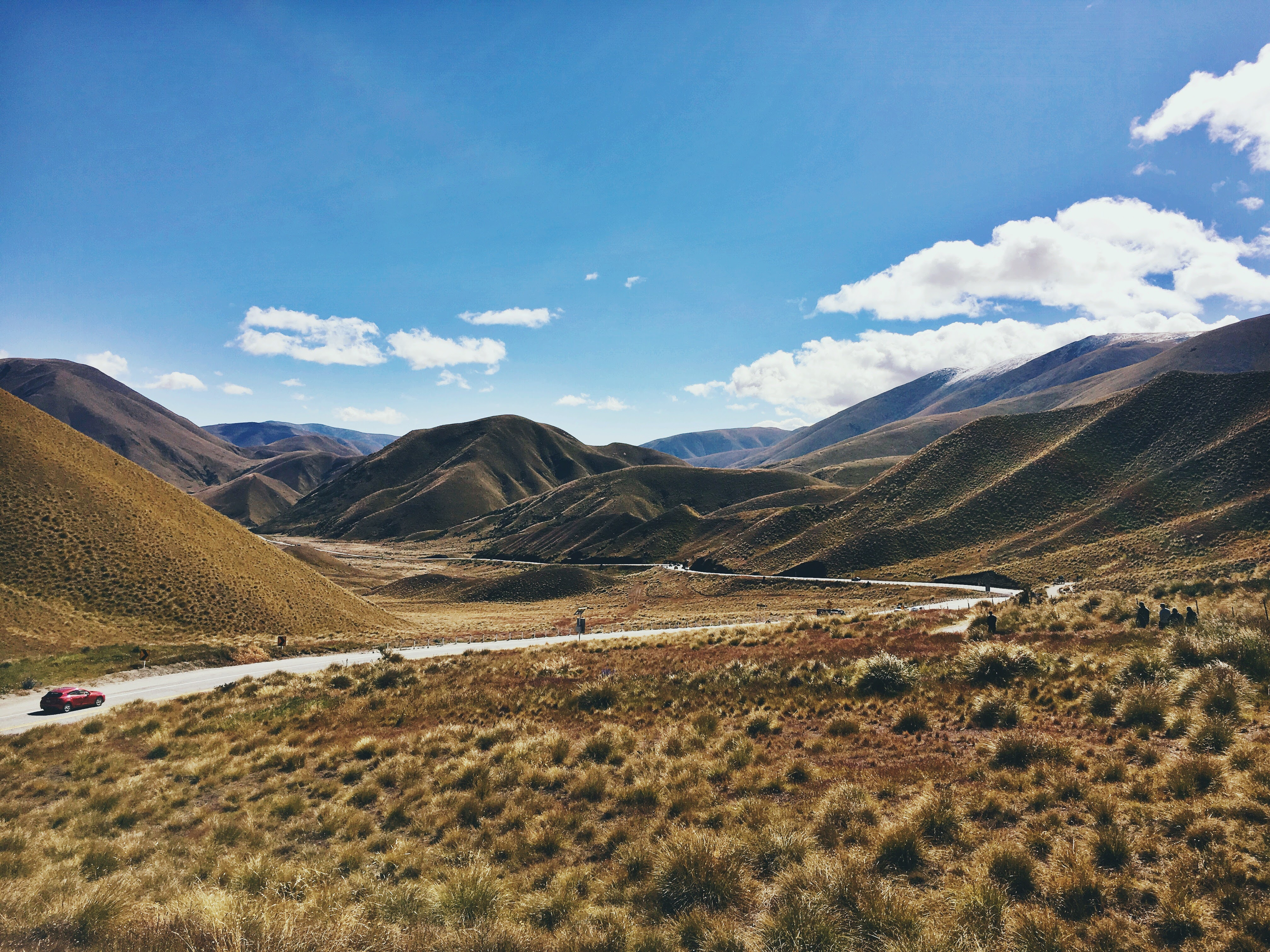 Free photo The road among the hills