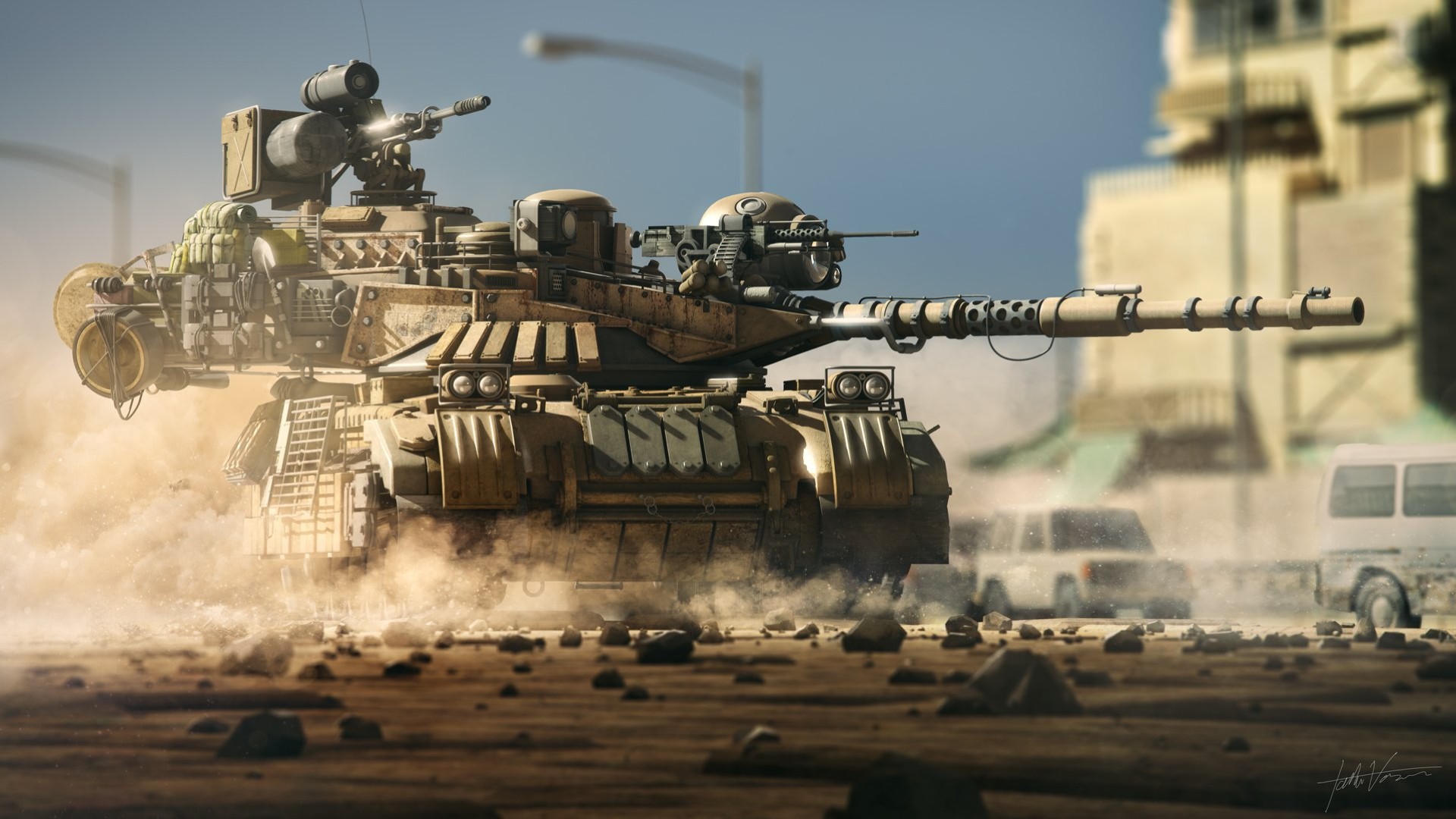 Wallpapers weapons tank appliances on the desktop