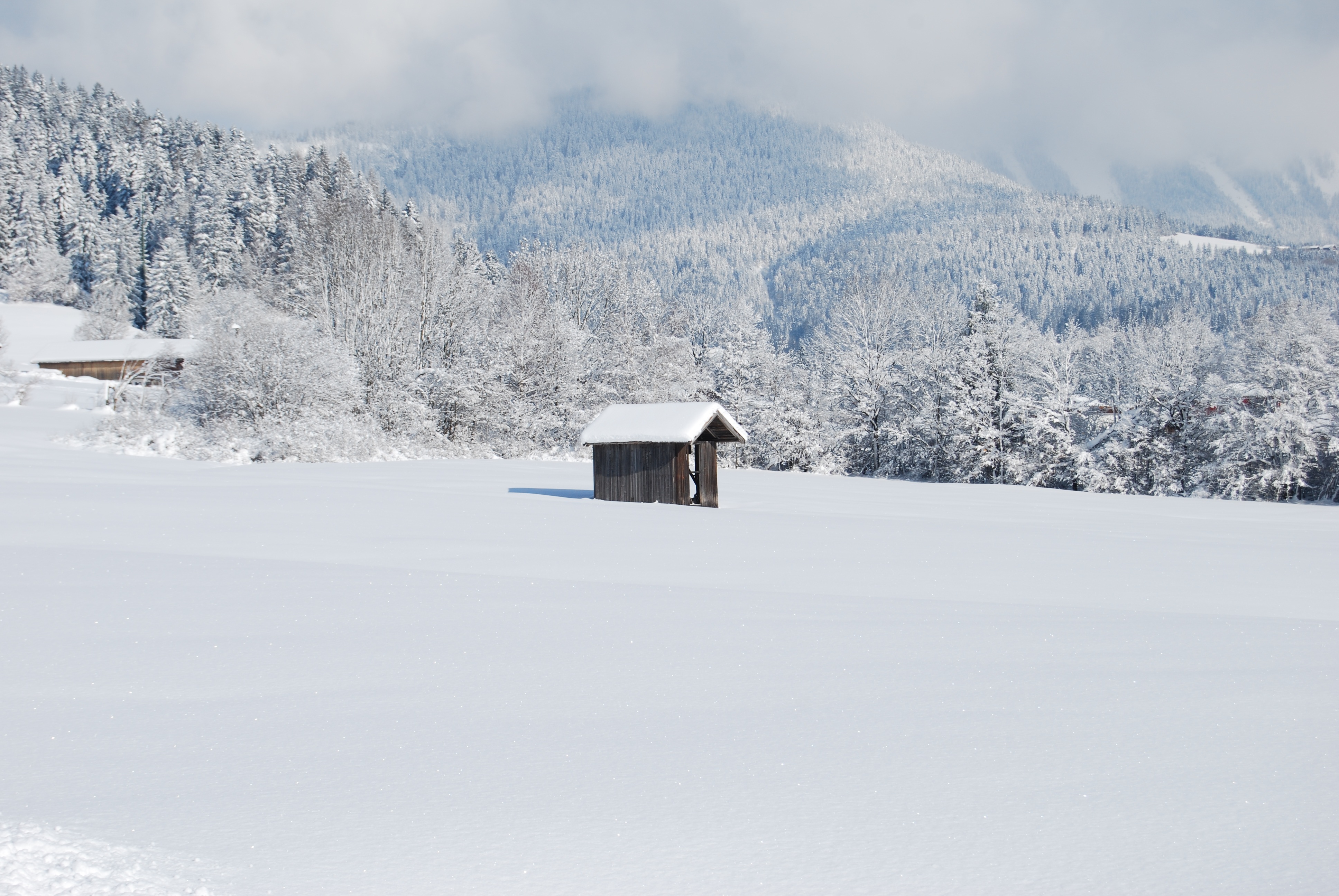 Wallpapers mountain range nature winter on the desktop