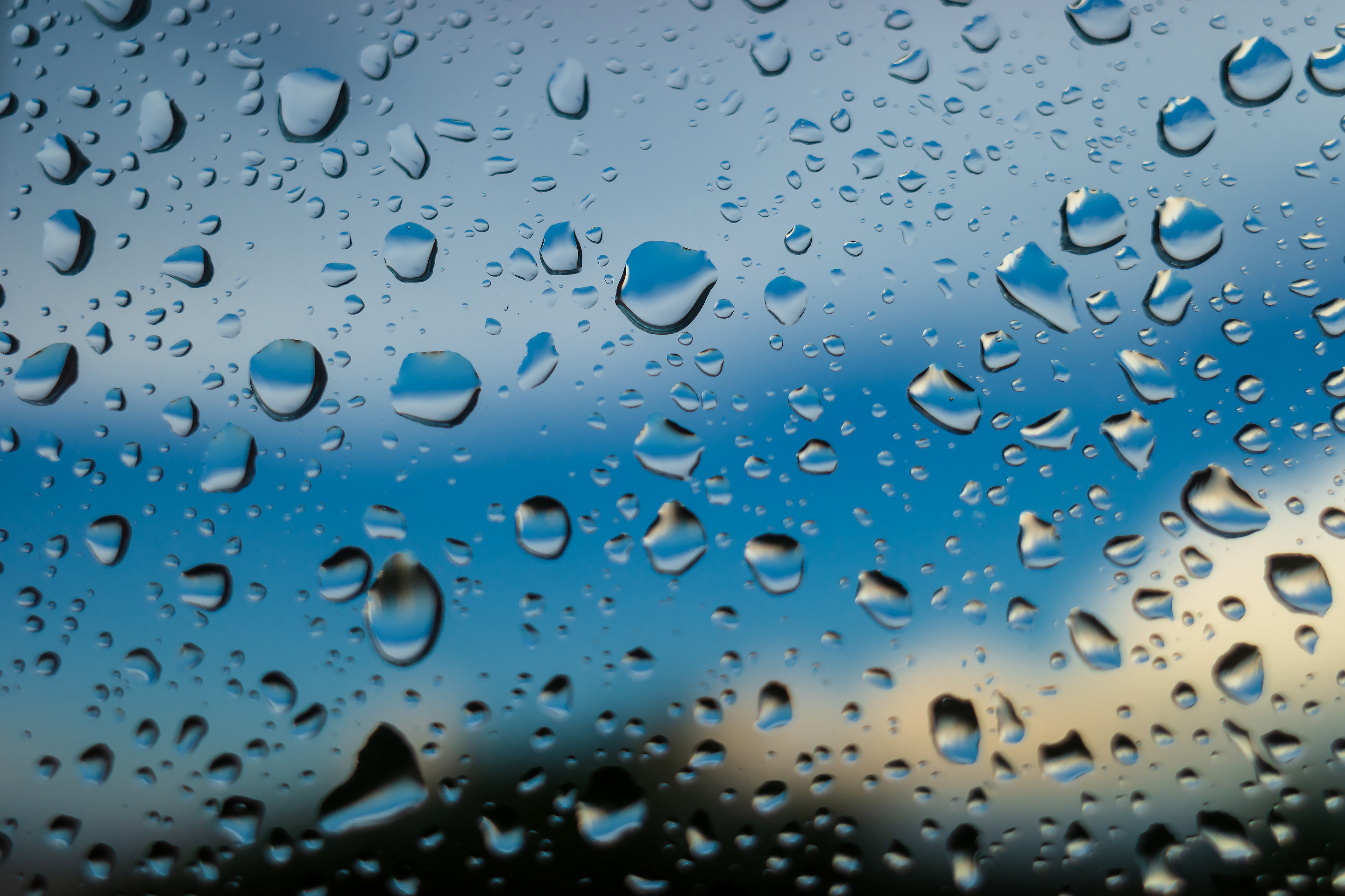 Raindrops on the window pane