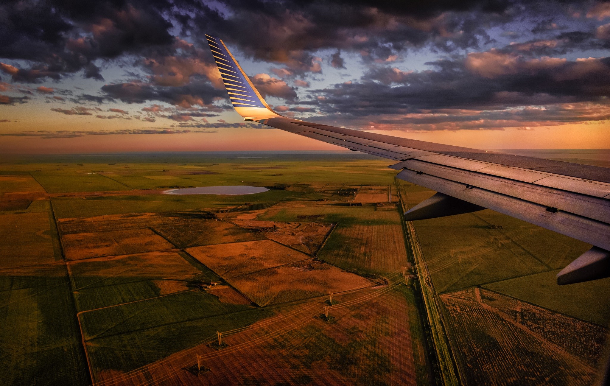 Бесплатное фото Вид из окна самолета