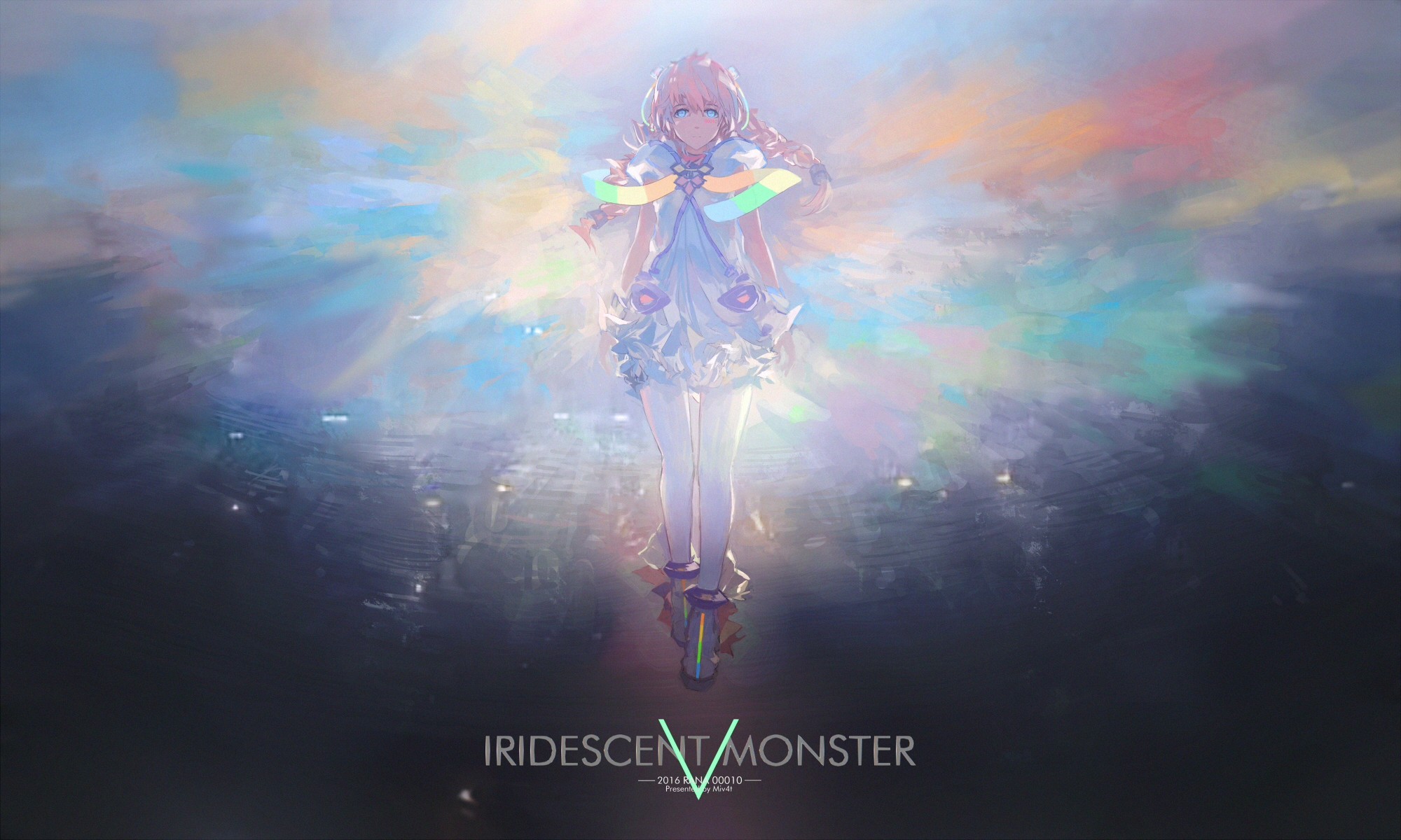 Обои солнечный свет длинные волосы аниме на рабочий стол