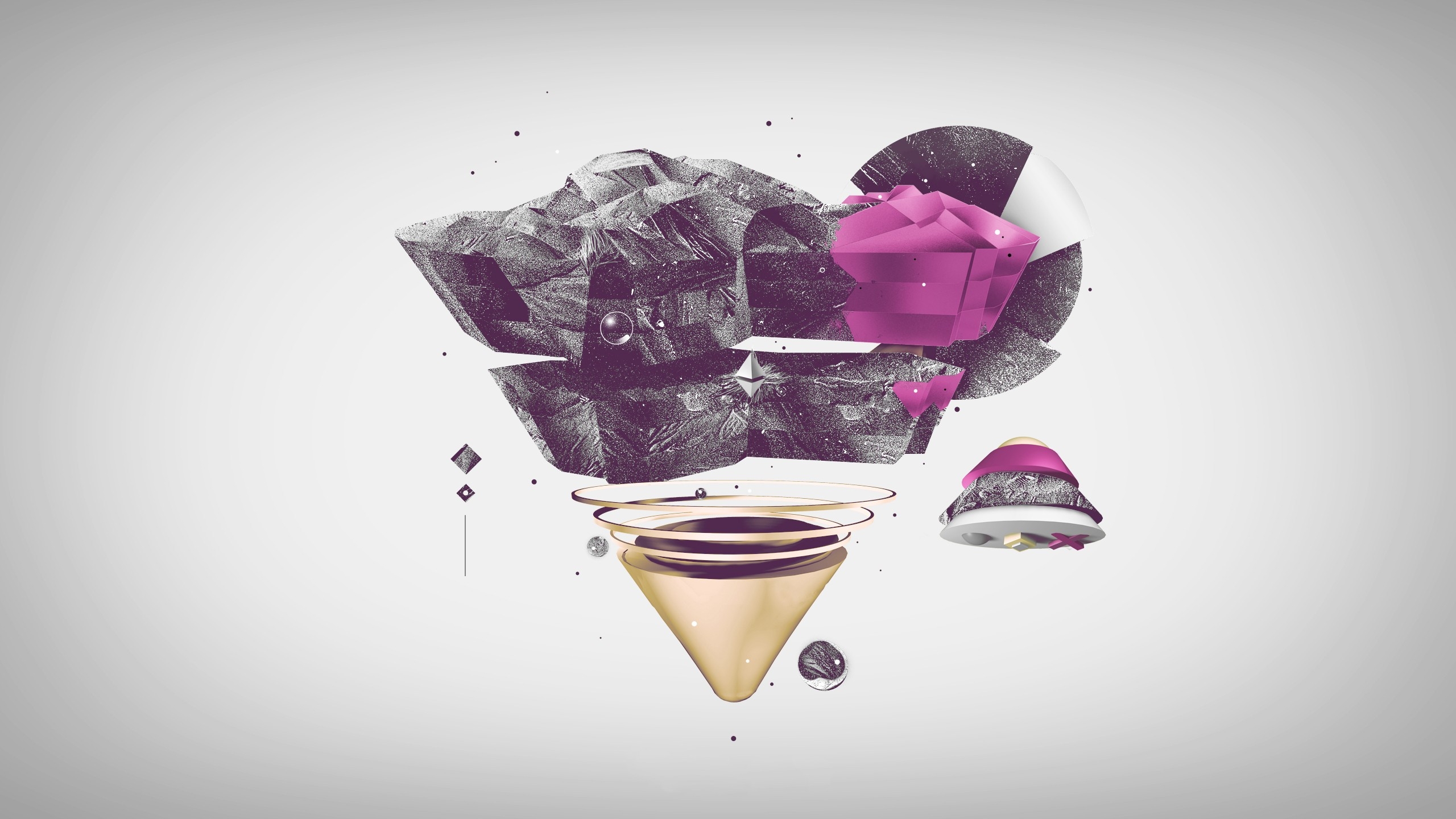 Wallpapers triangle light background on the desktop