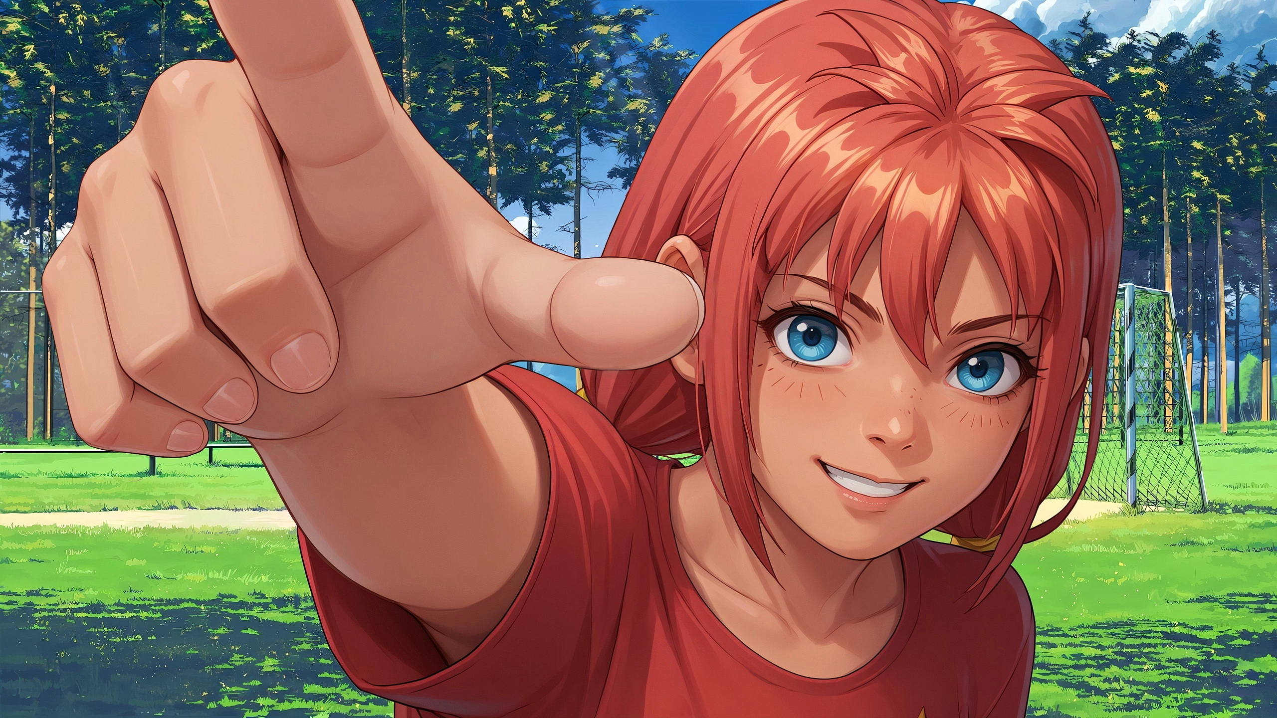 Бесплатное фото Ульяна на спорт площадке игра бесконечное лето