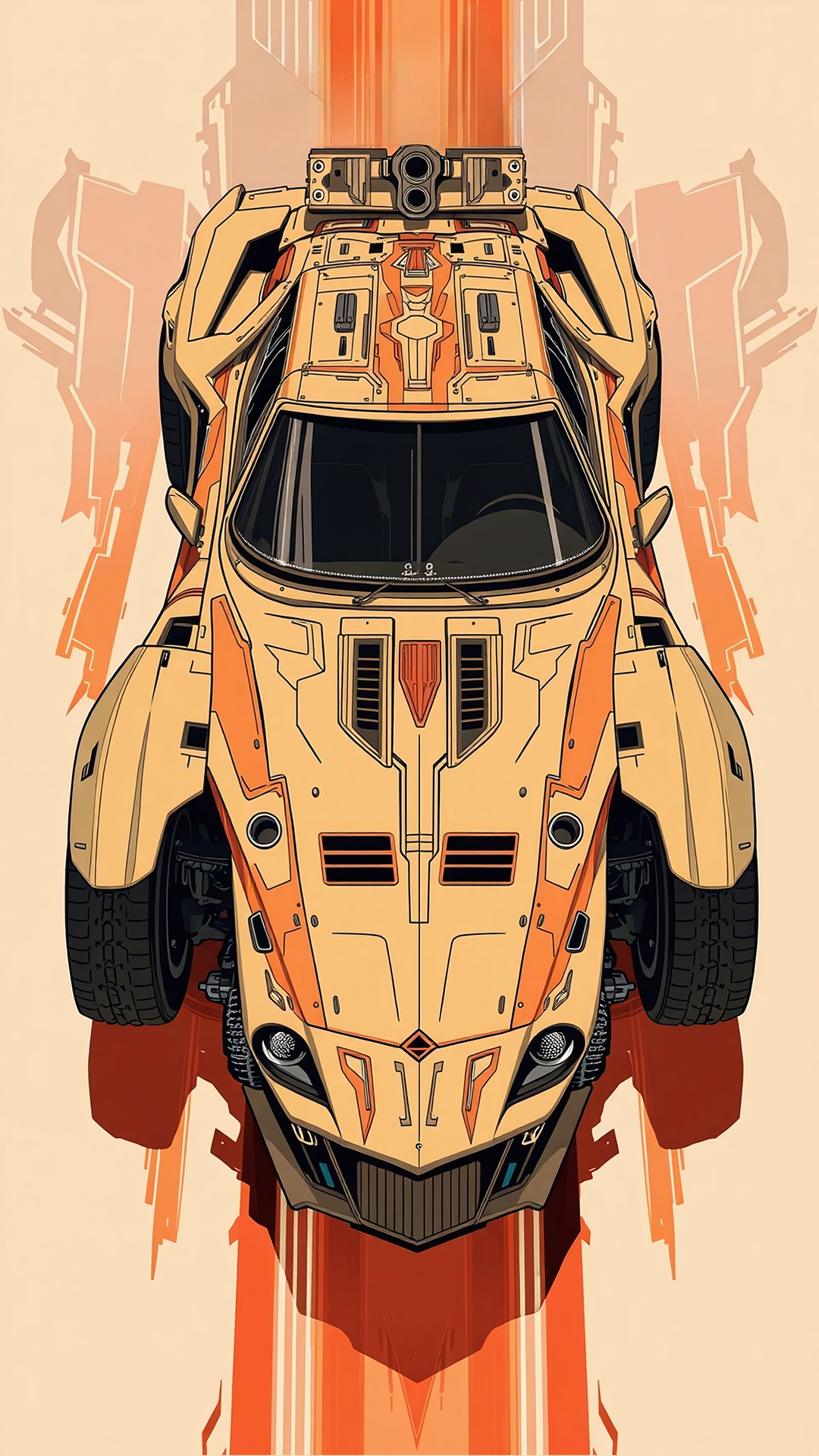 Бесплатное фото Футуристический арт спортивного автомобиля