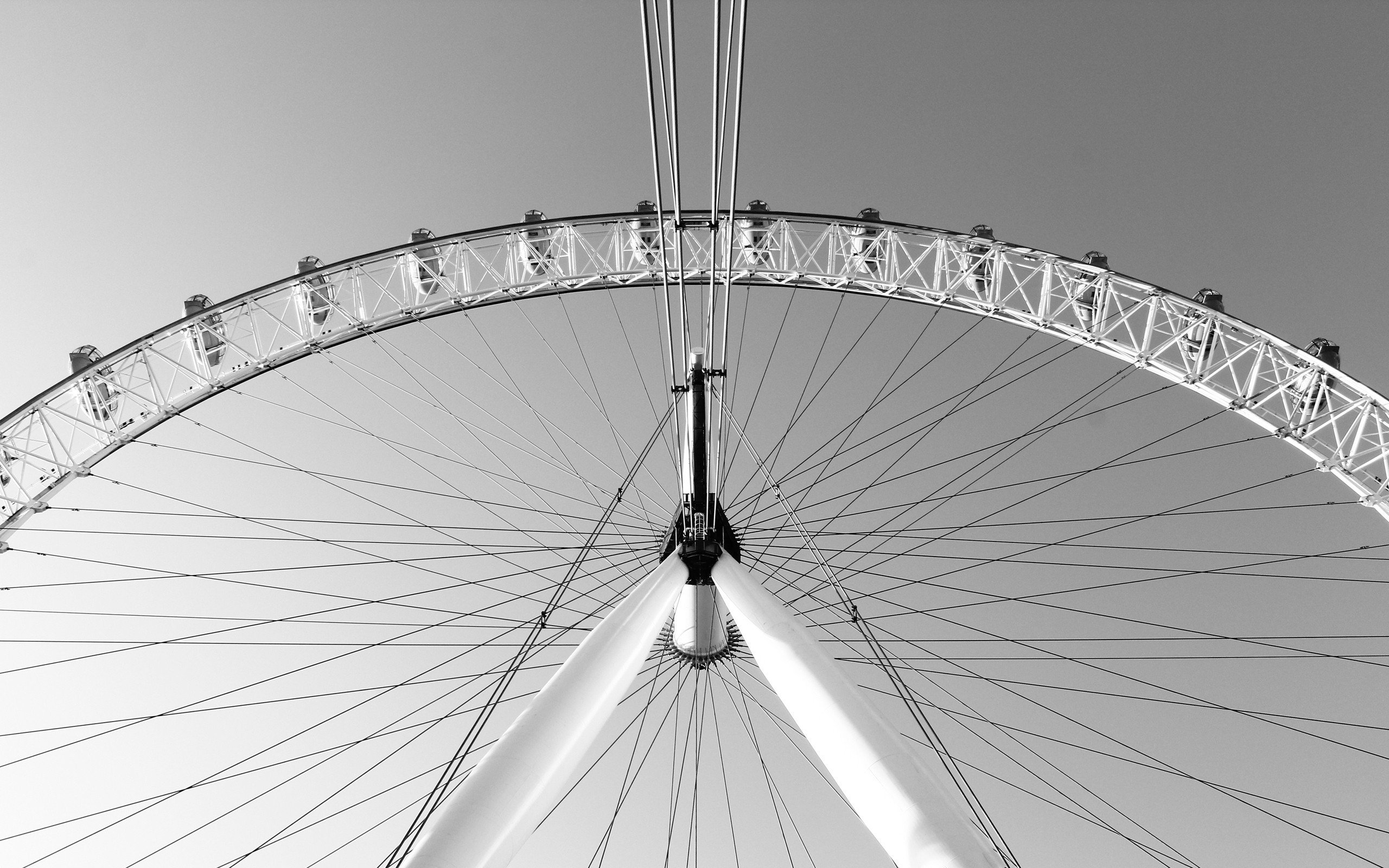 Wallpapers ferris wheel monochrome photography on the desktop