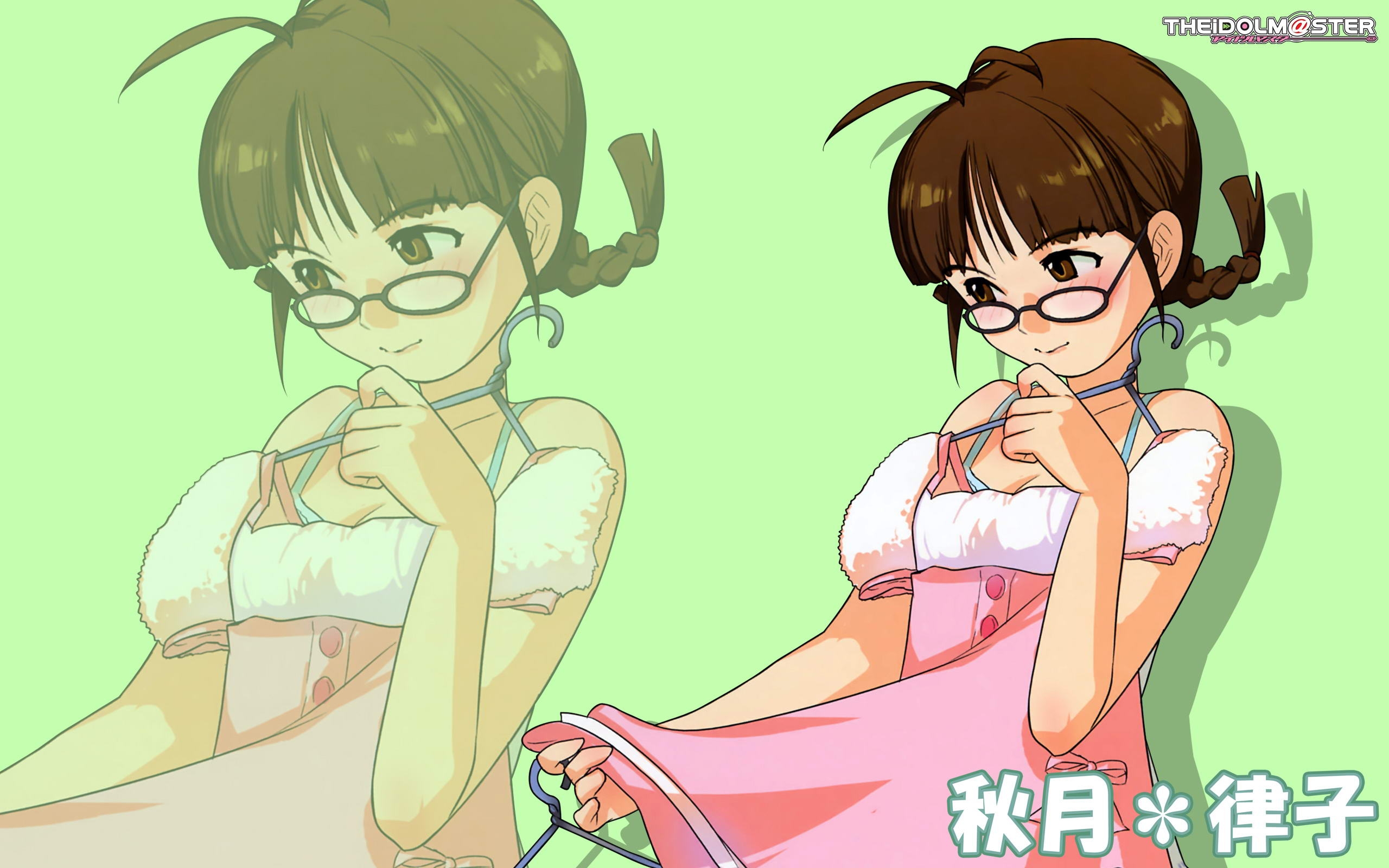 桌面上的壁纸女孩 玻璃 穿衣