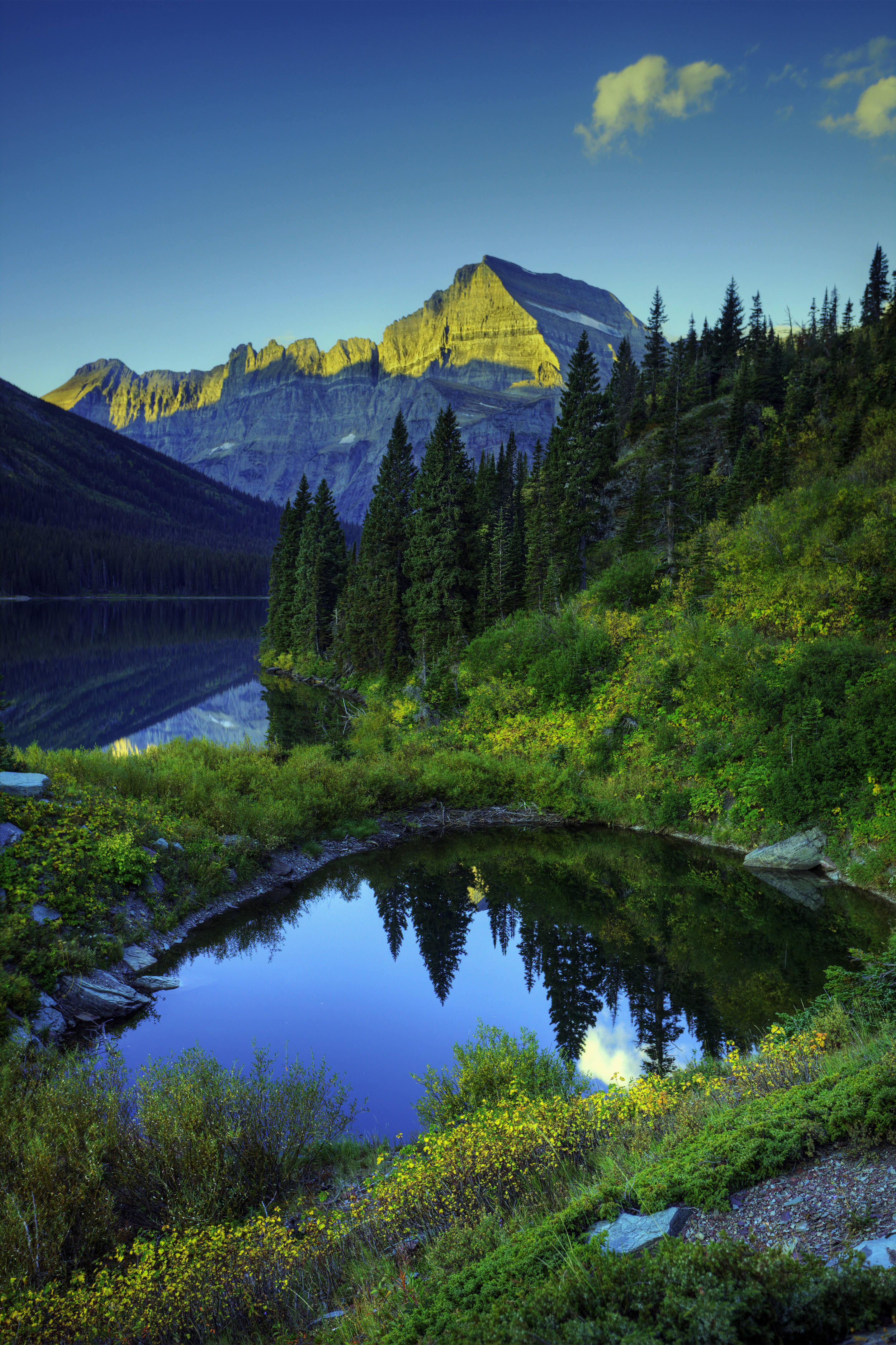 Wallpapers landscape Lake Josephine trees on the desktop