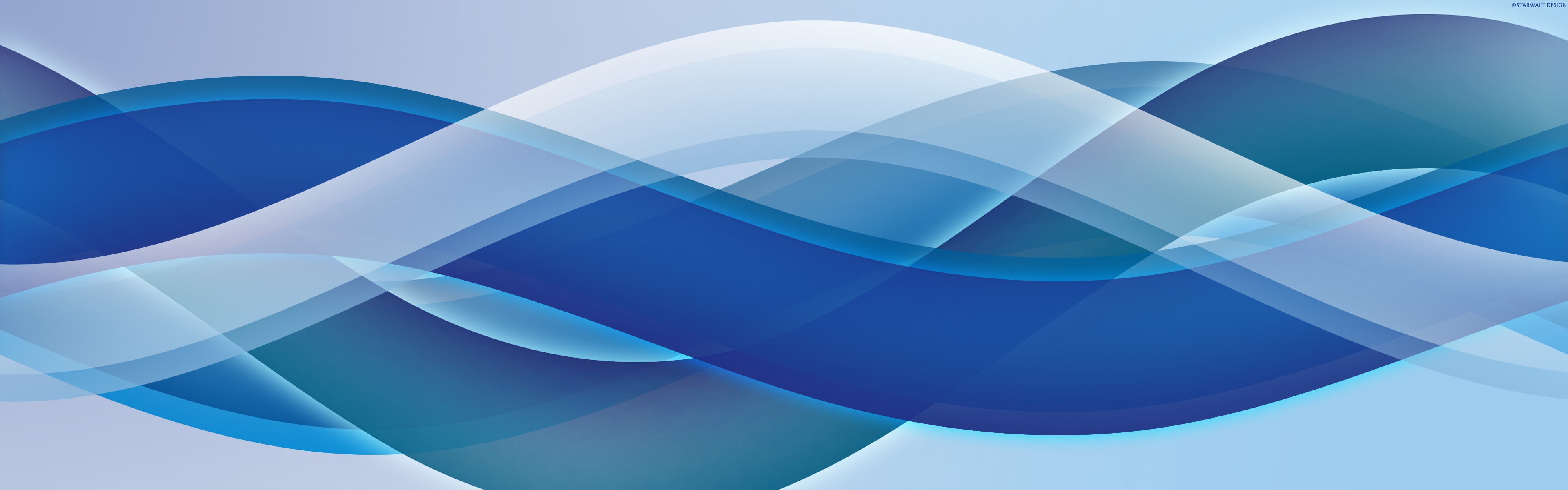 Векторная иллюстрация абстрактного синего фона с волнами