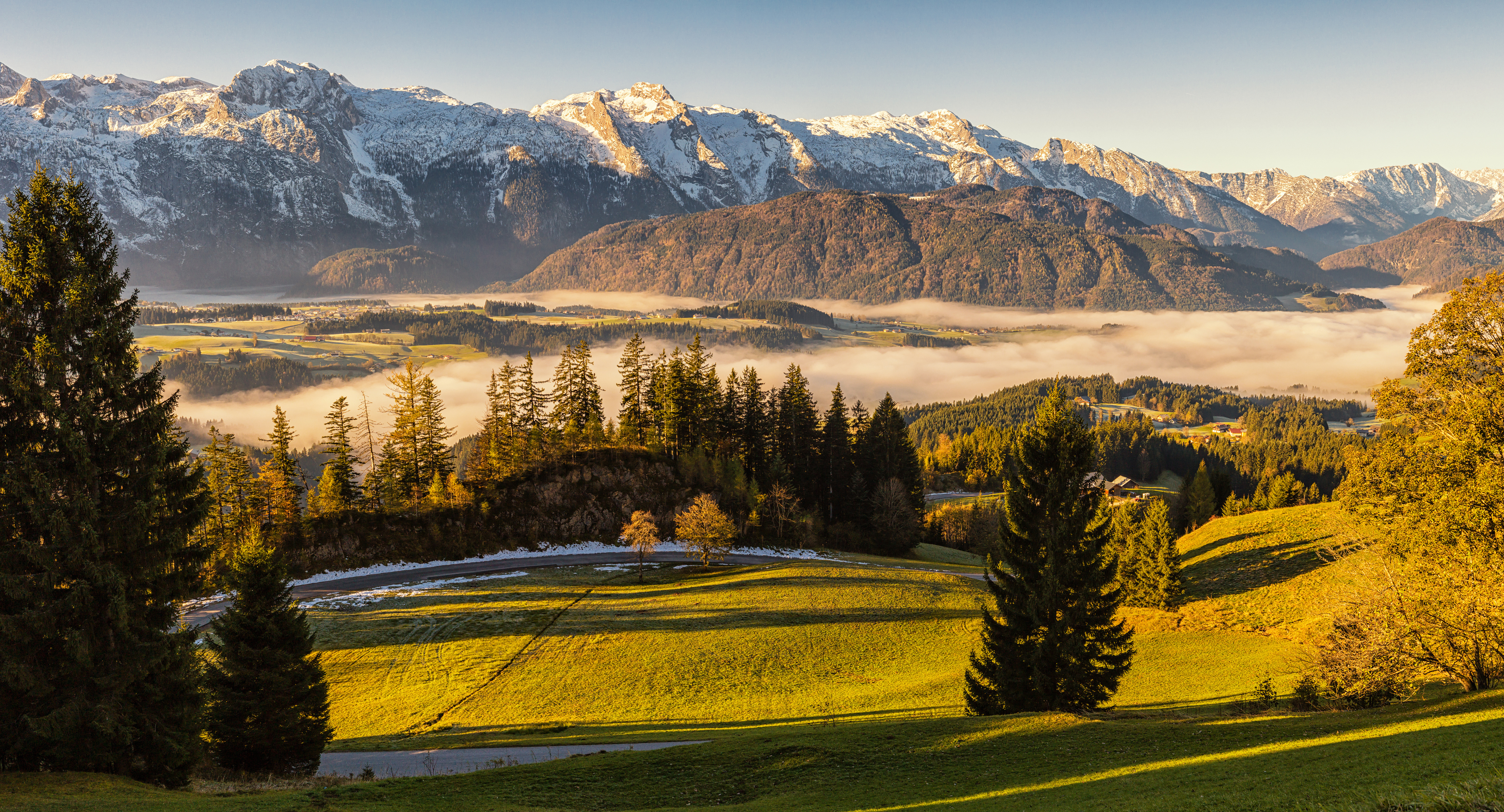 桌面上的壁纸自然 阿尔卑斯 奥地利