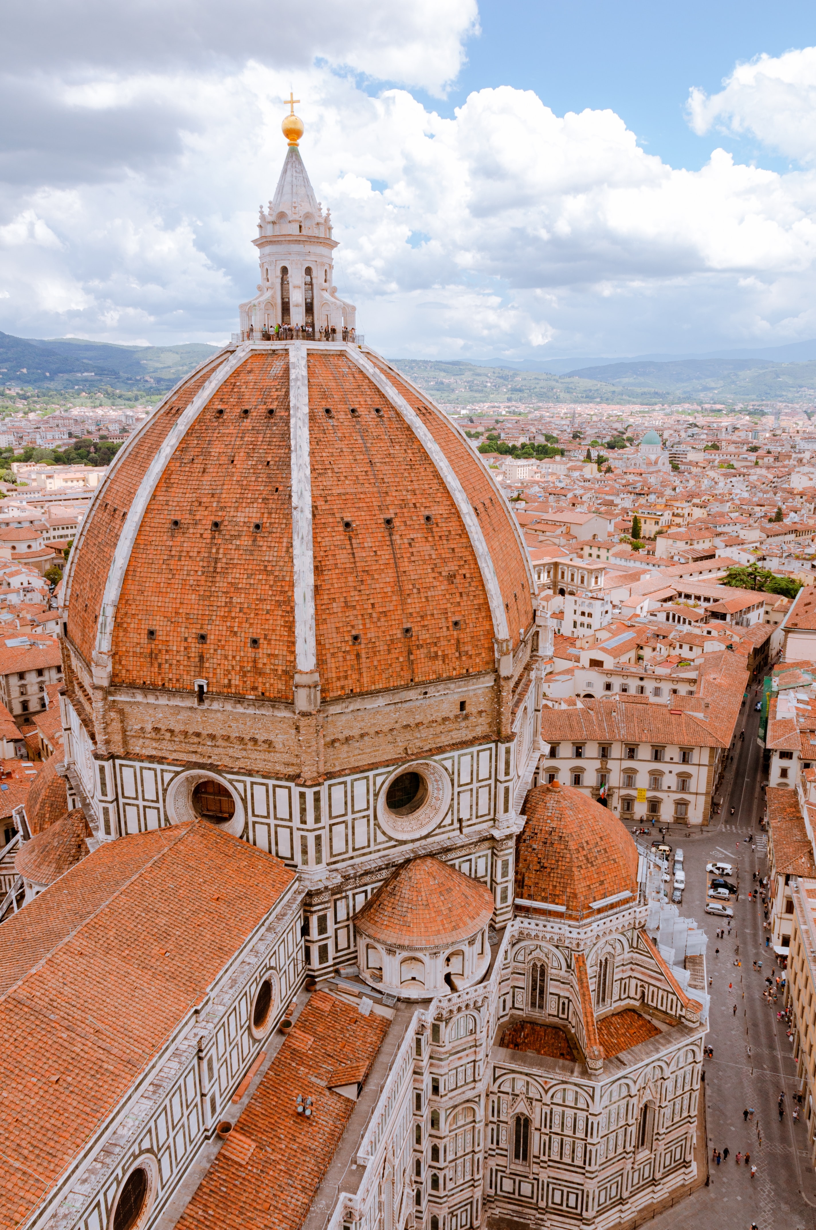 Free photo Italian streets from a bird`s eye view