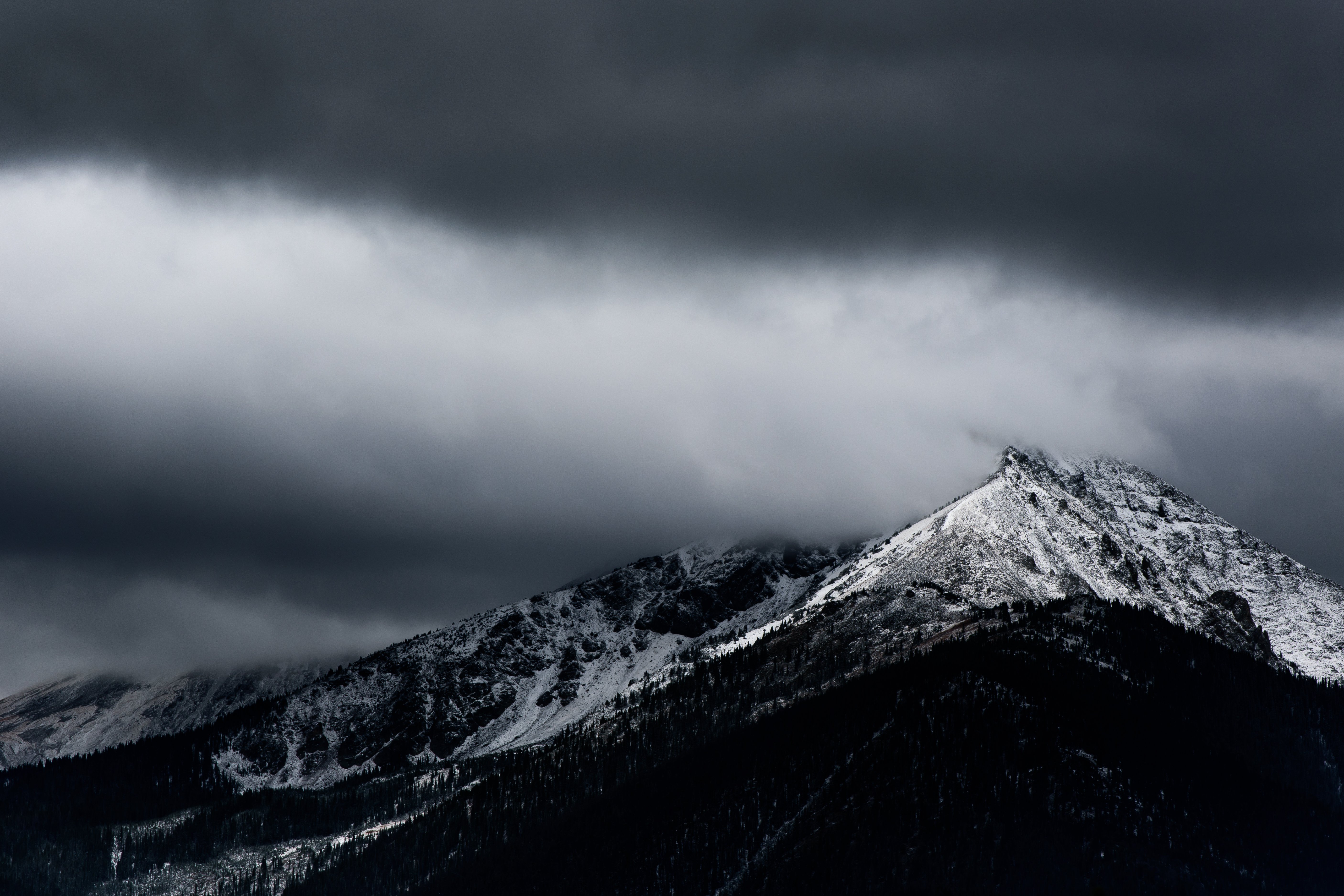 Mountain landscape in cloudy weather
