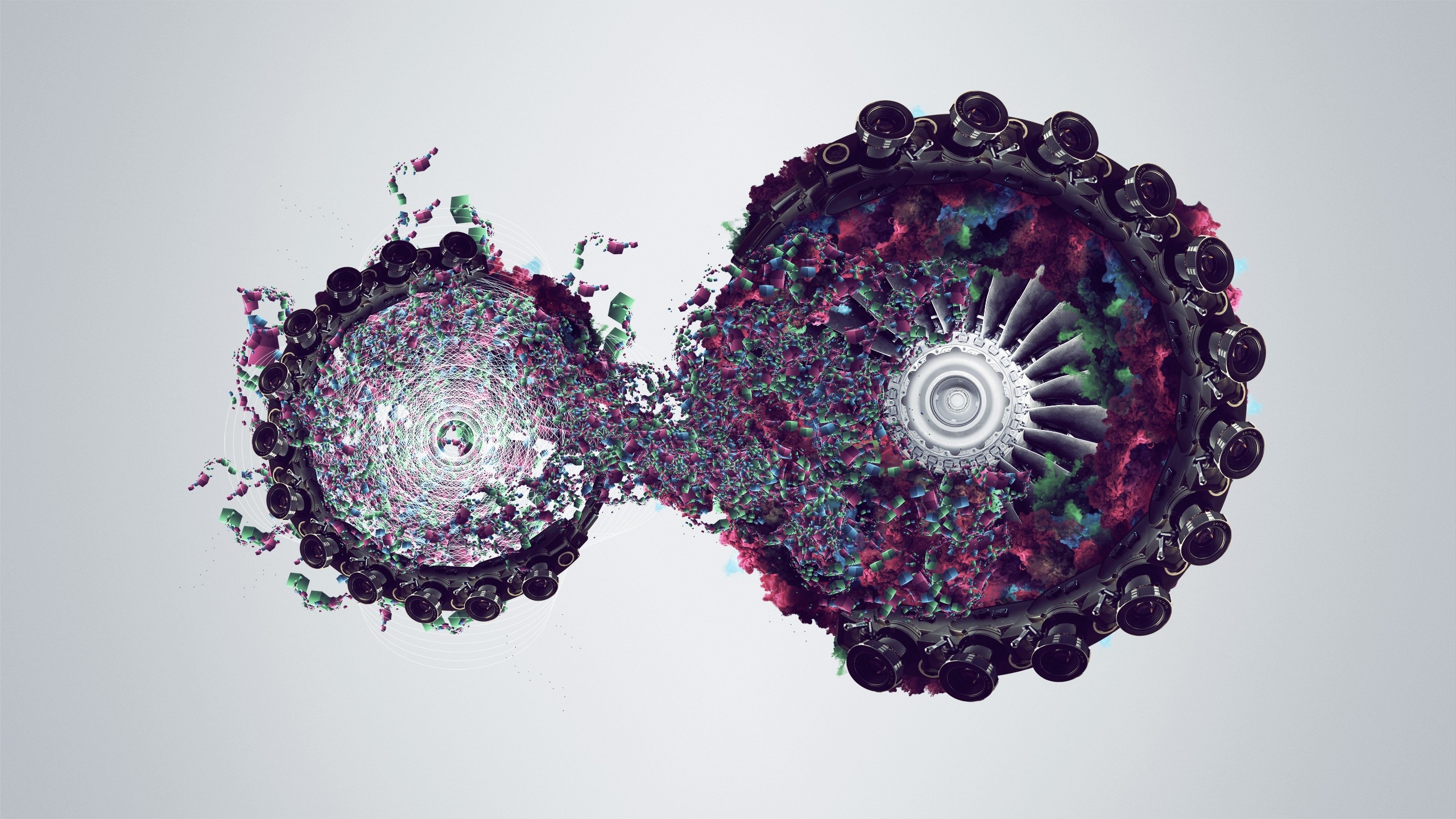 桌面上的壁纸圈子 背景 多彩