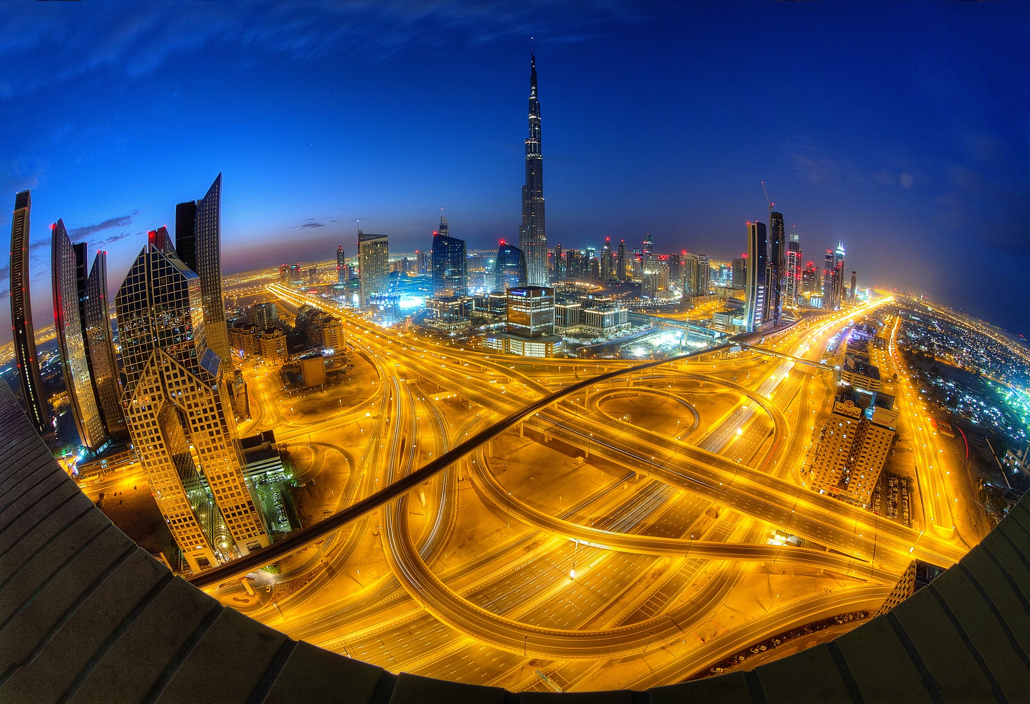 Wallpapers houses skyscrapers light on the desktop