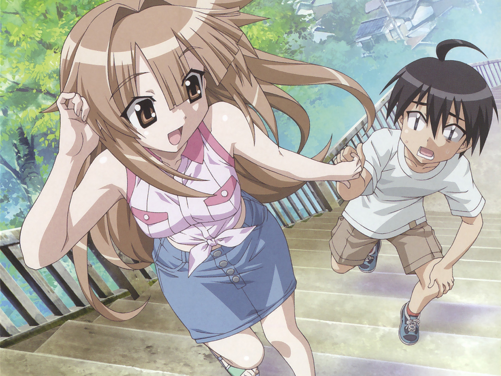 桌面上的壁纸家伙 女孩 欣然