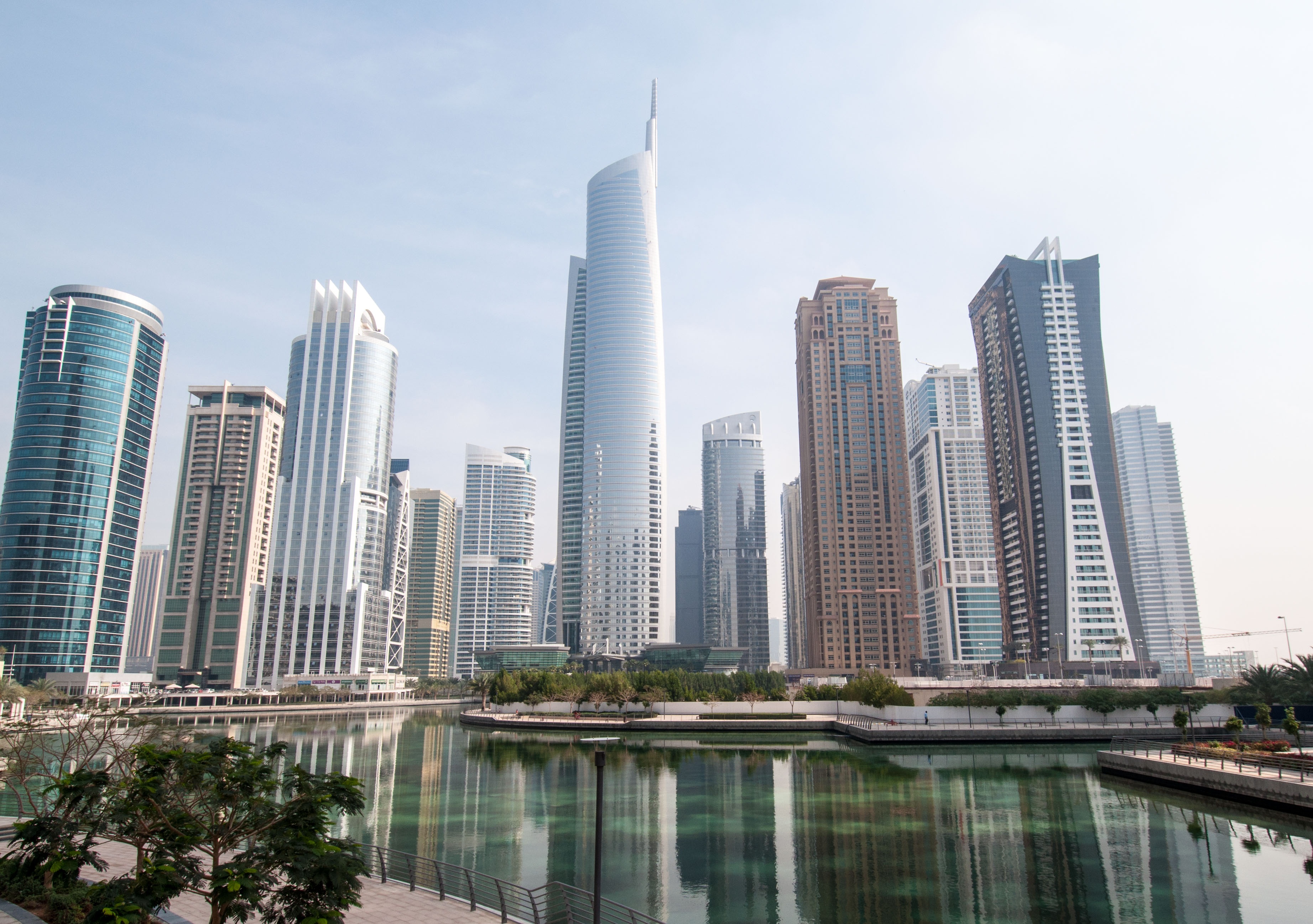 迪拜大城市的高楼大厦