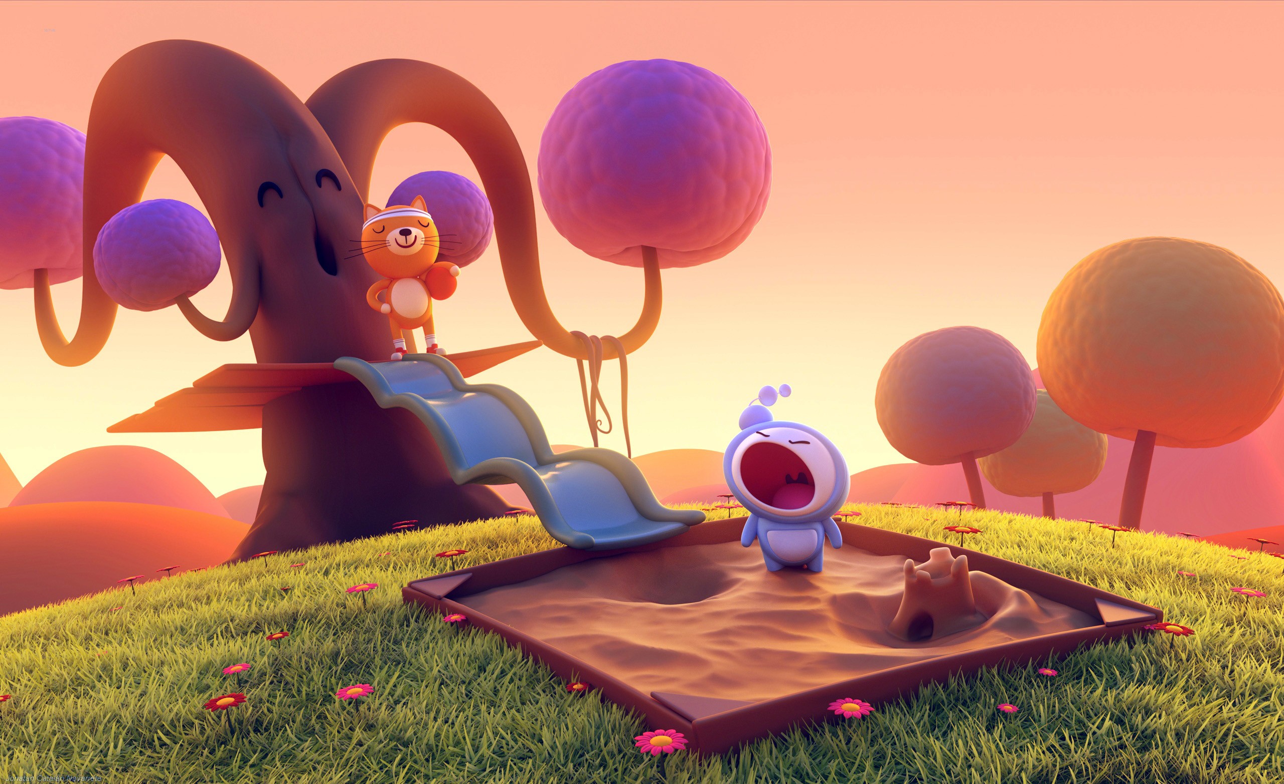 桌面上的壁纸多彩 图例 动画片