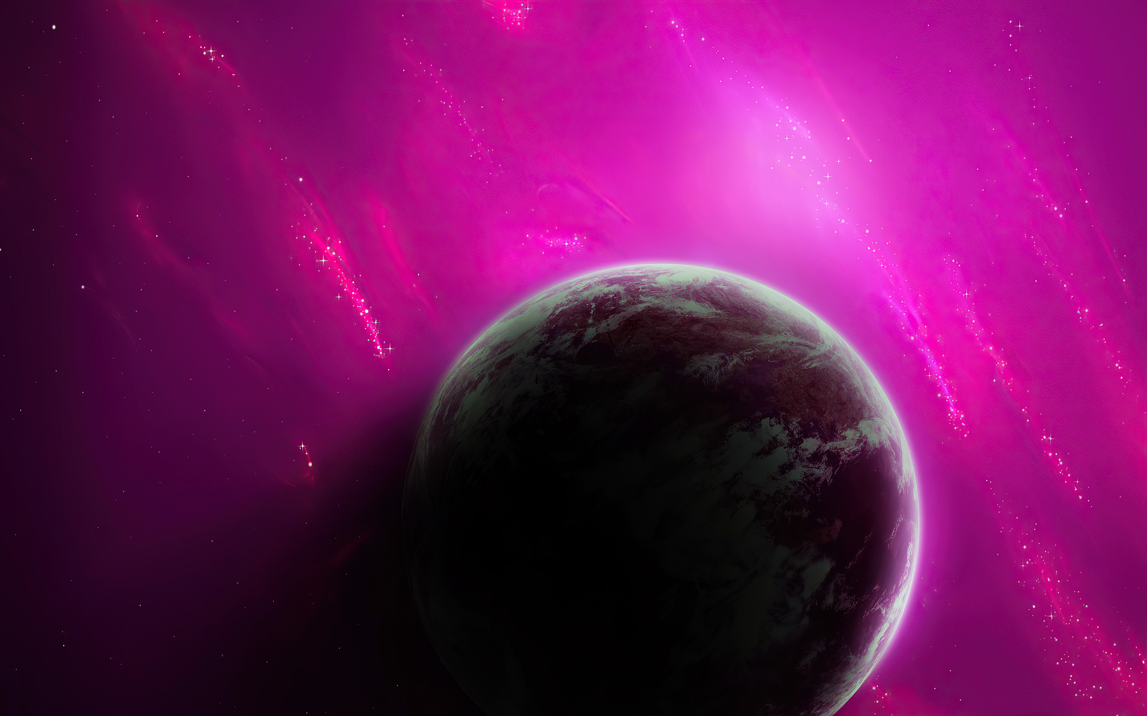 Wallpapers a planet Digital Universe violet on the desktop