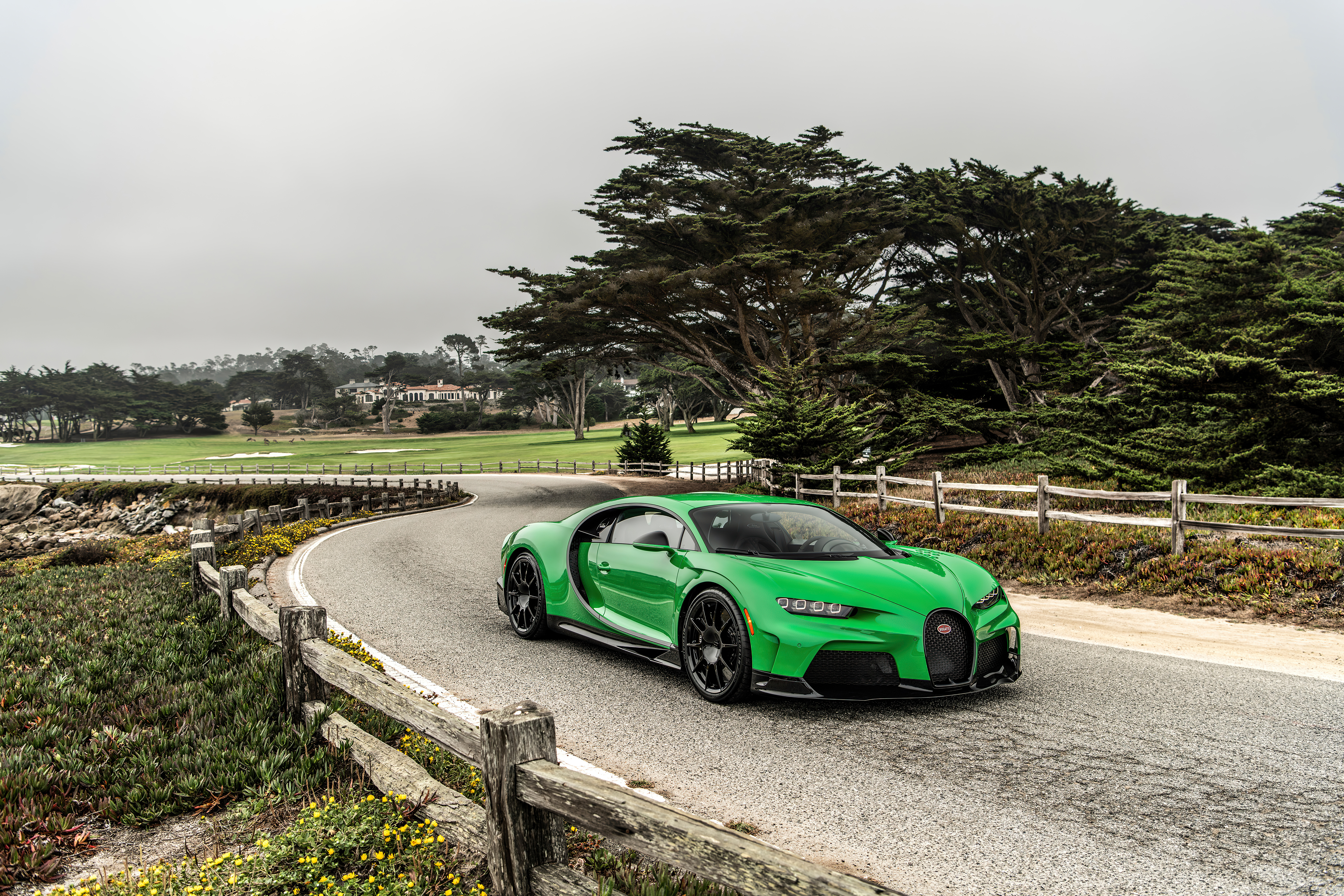 Free photo Green supercar