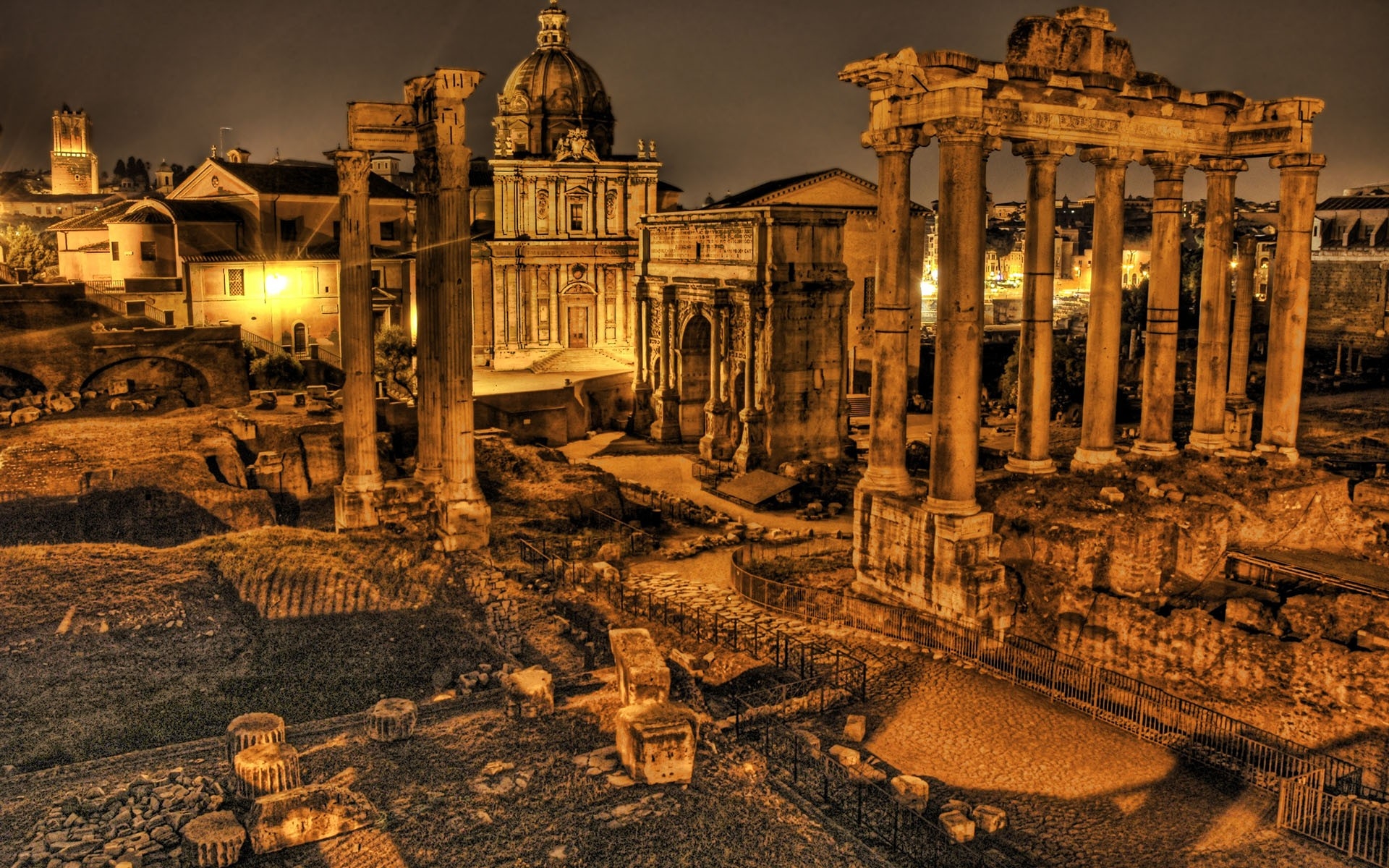 意大利一座古城的遗迹