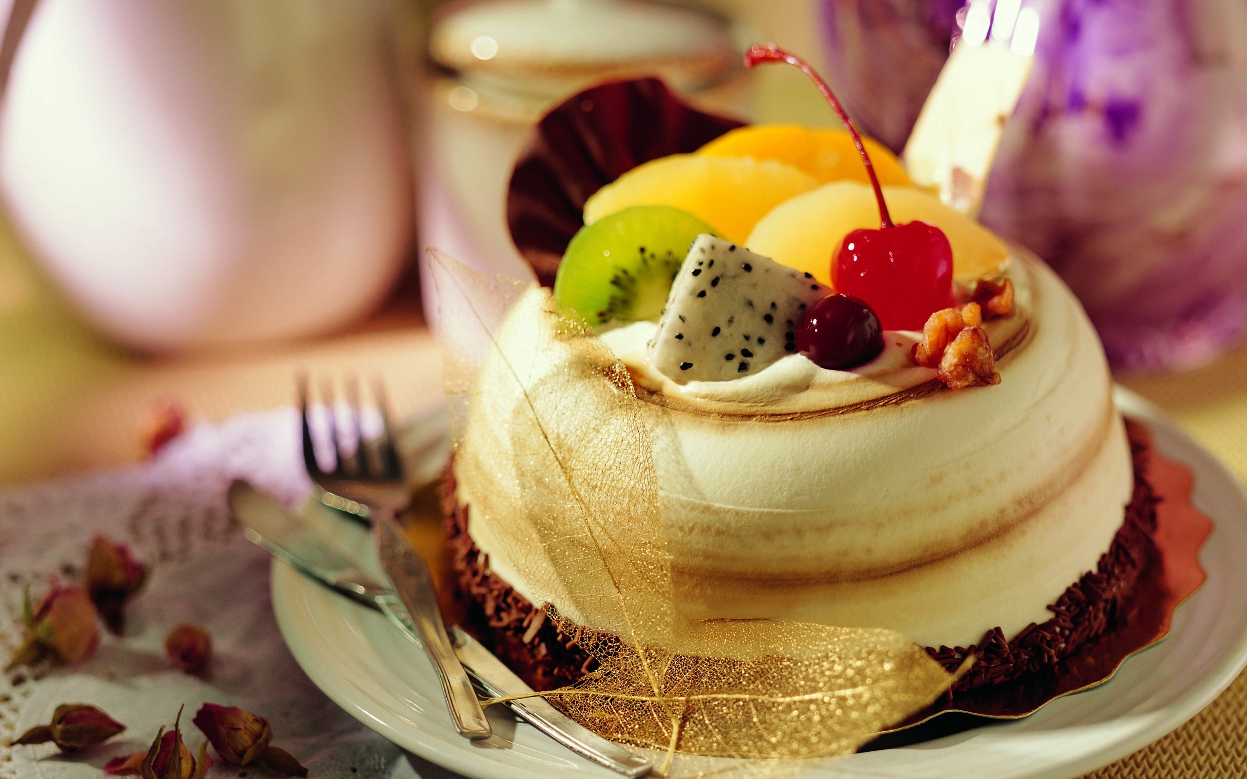 Wallpapers cake fruits dessert on the desktop