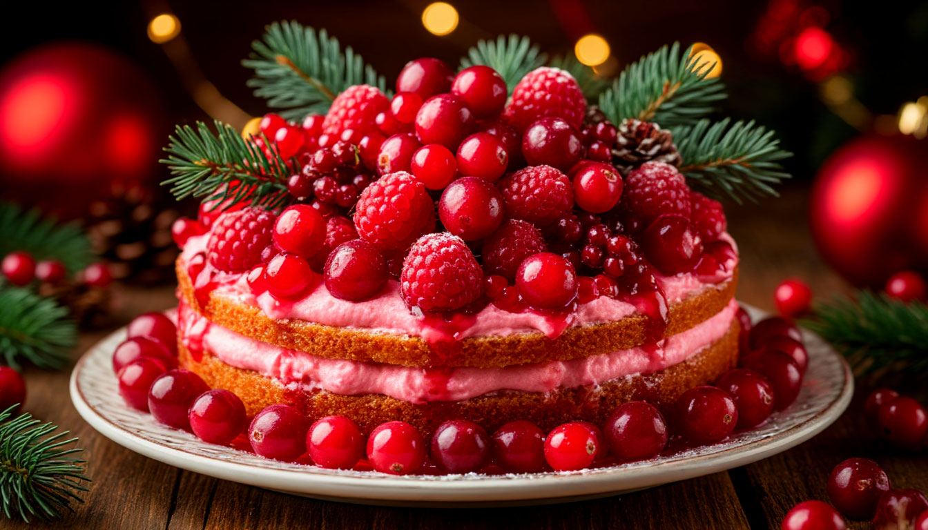 Бесплатная открытка Праздничный торт.