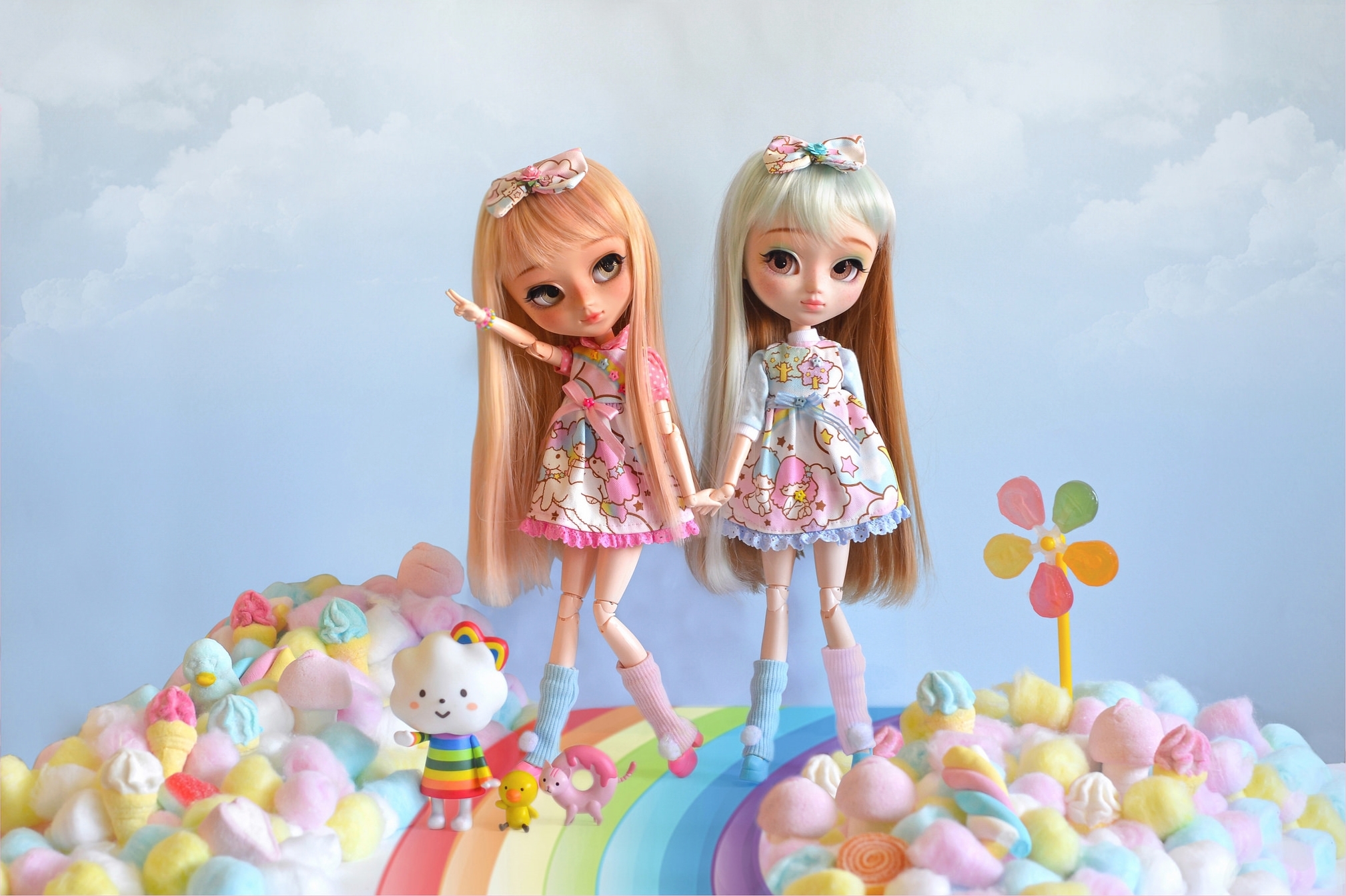 Free photo Dolls and Rainbow Path