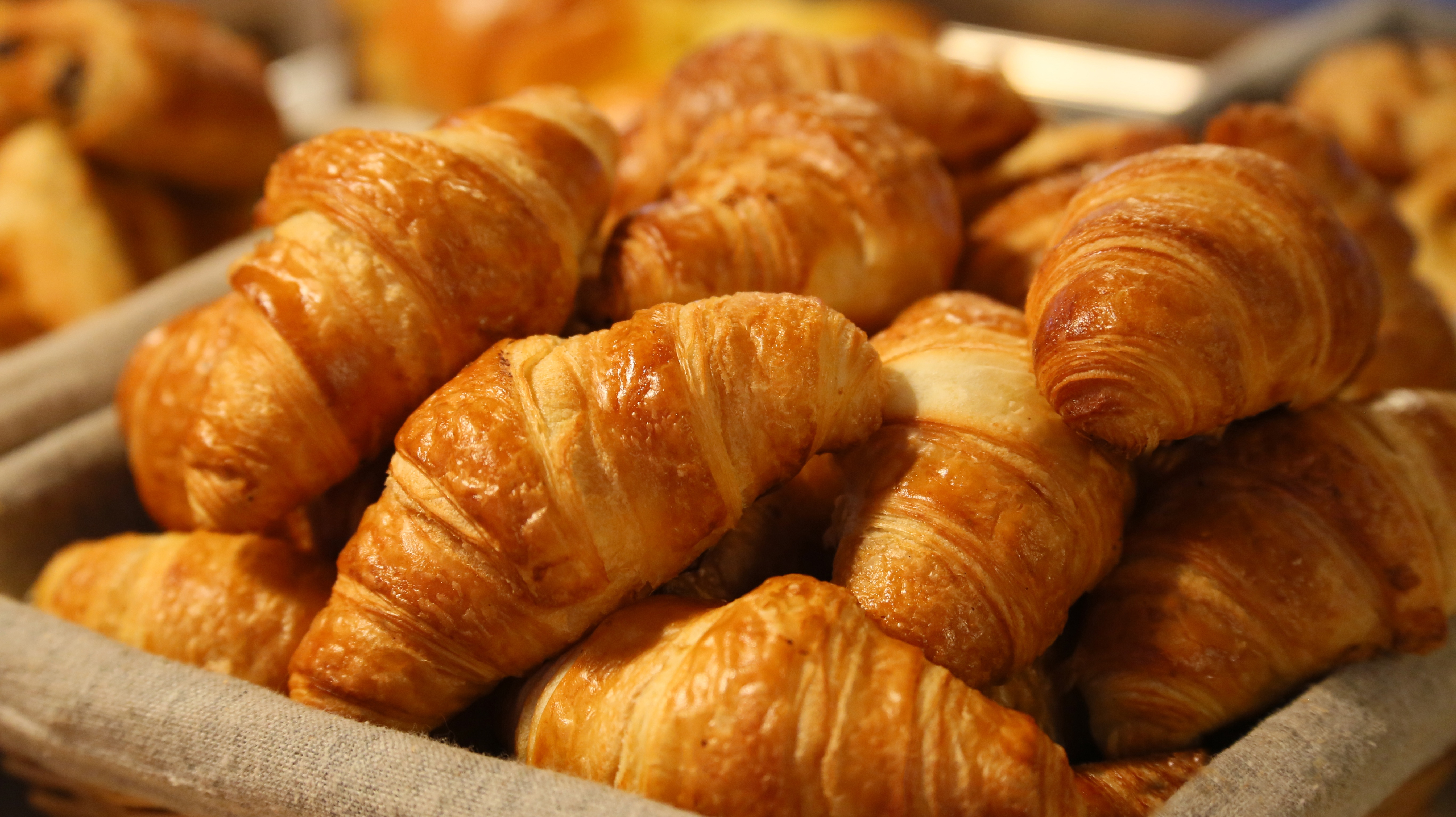 Freshly baked croissants