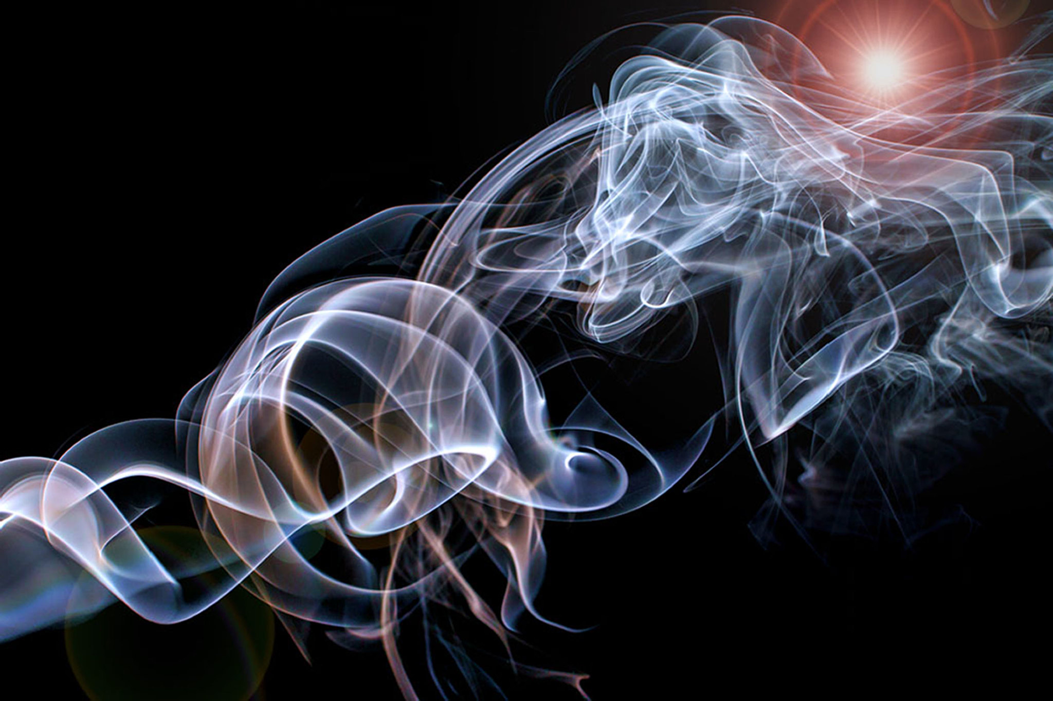 Wallpapers smoke black background glow on the desktop