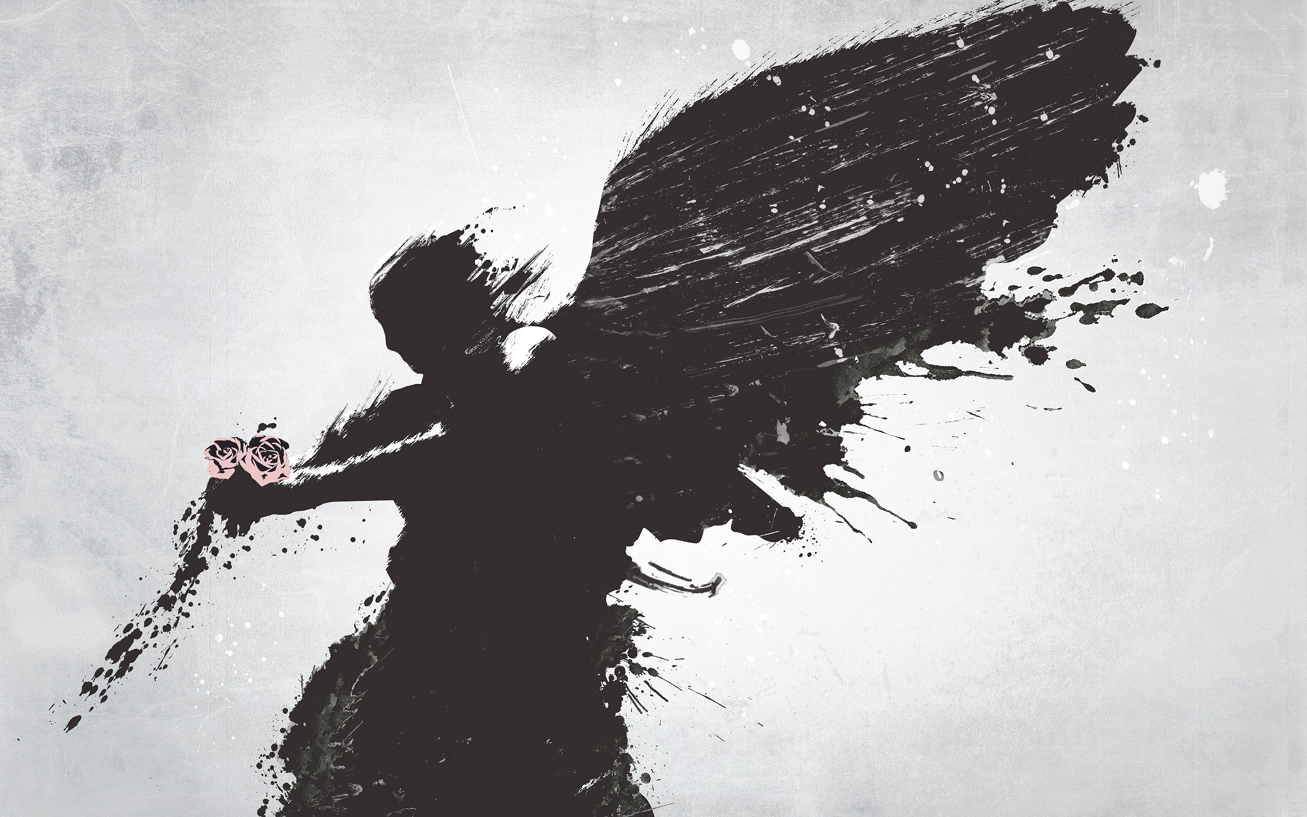 Wallpapers drawing black illustration on the desktop
