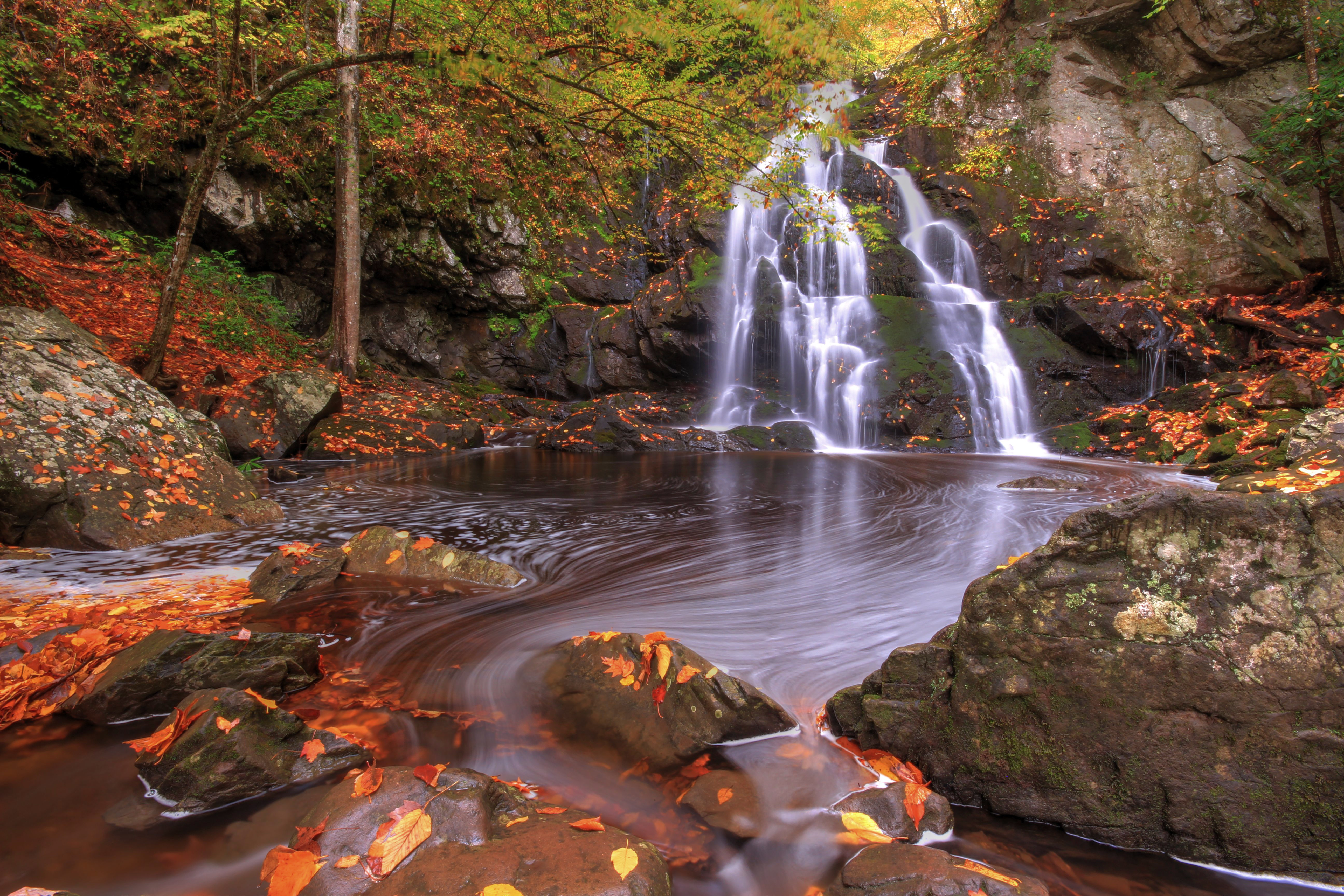 Wallpapers Great Smoky Mountains National Park nature waterfall on the desktop